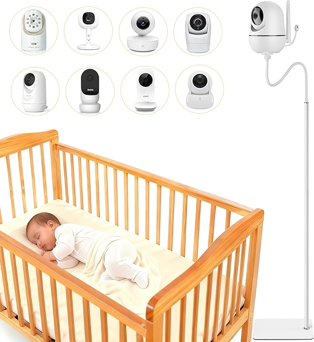 iTODOS 可调节婴儿监视器落地支架 高度95至175厘米 通用四分之一螺纹