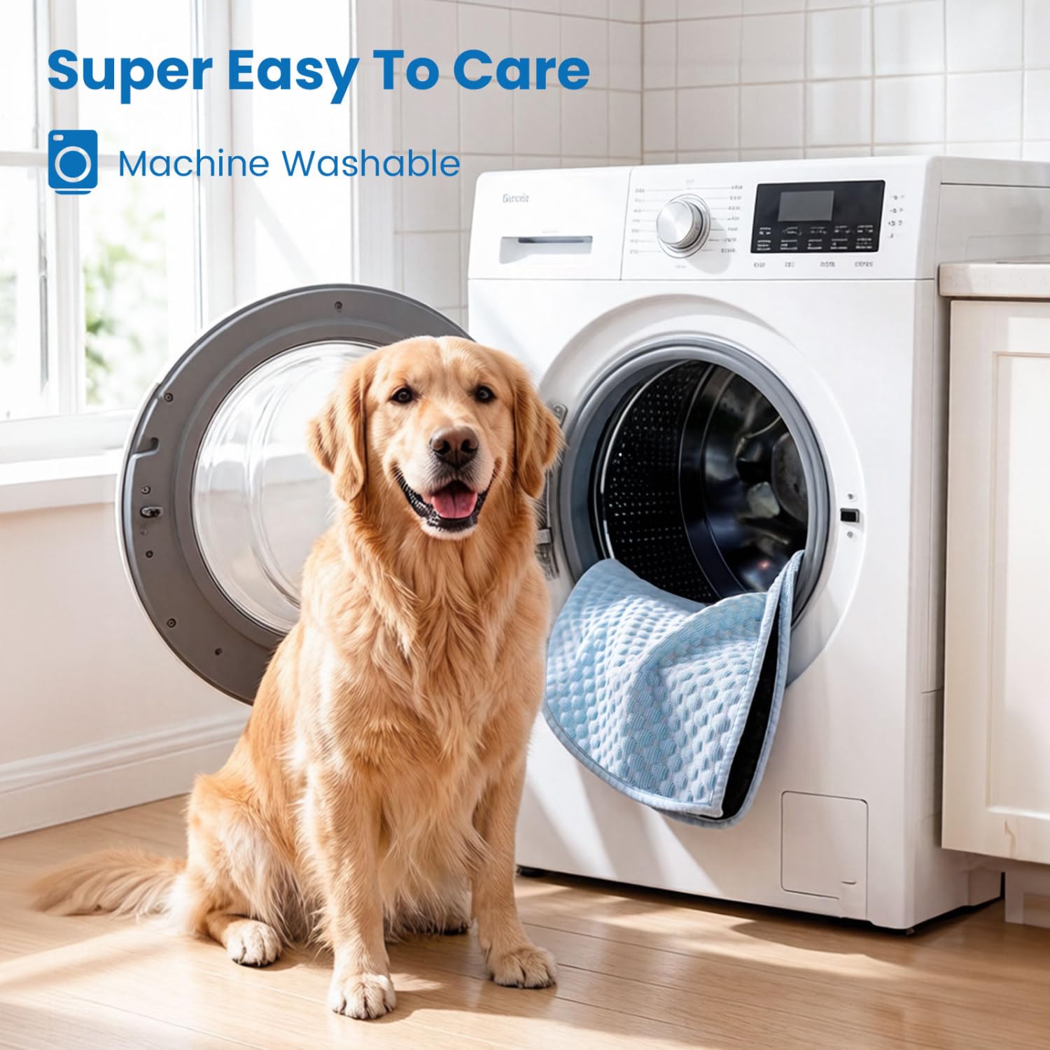 Nobleza Alfombra Refrescante para Perros, con Tecnología QMAX>0.5, Cama Perro Verano, Antimordedura, Lavable y Portátil, Ideal para Viajes y Hogar, 70x60cm