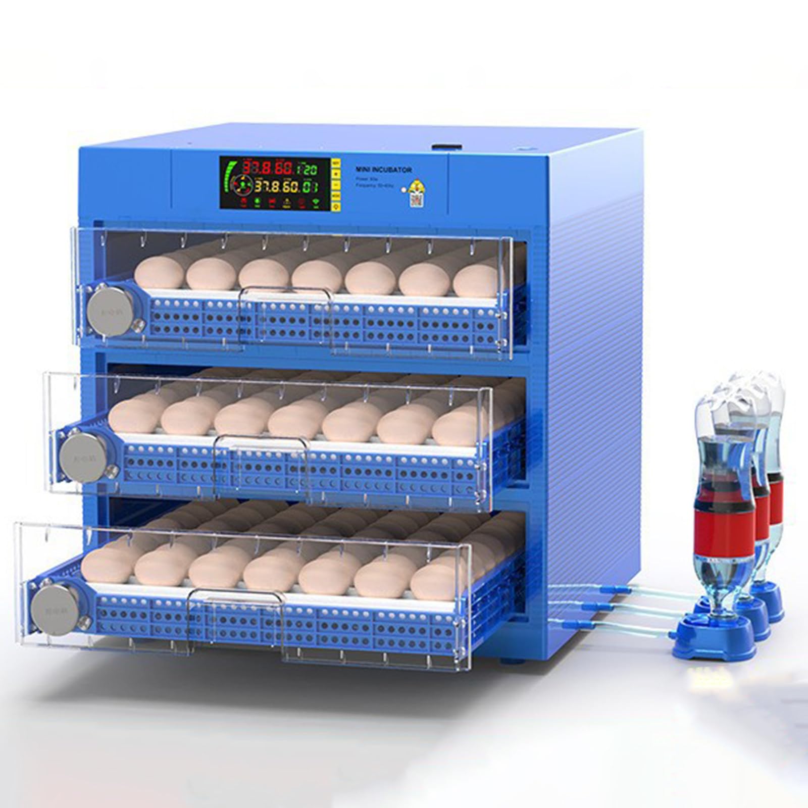 Incubadora de Huevos, incubadora de Huevos de Aves de Corral, Pato, codorniz, con Control automático de Humedad y adición de Agua, incubadora de Pollitos para Granja, Paloma, Ganso,192