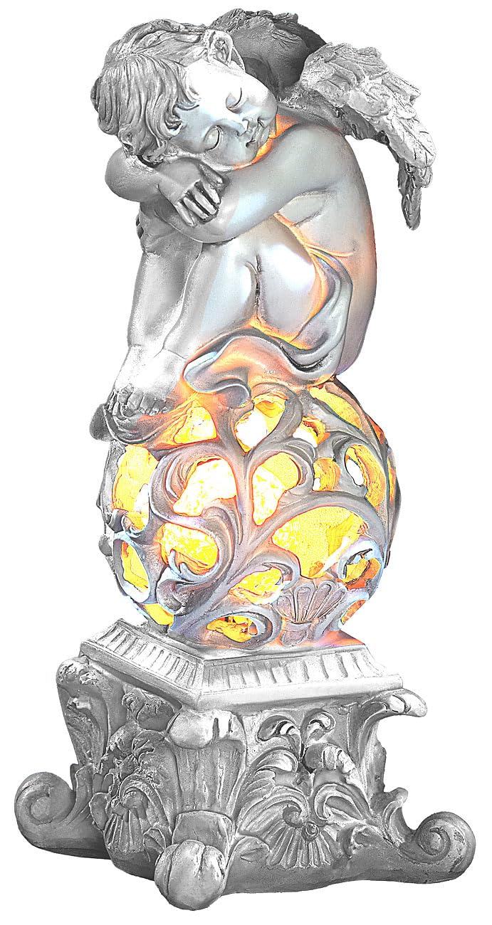 Lunartec White Dreaming Angel With Solar Light