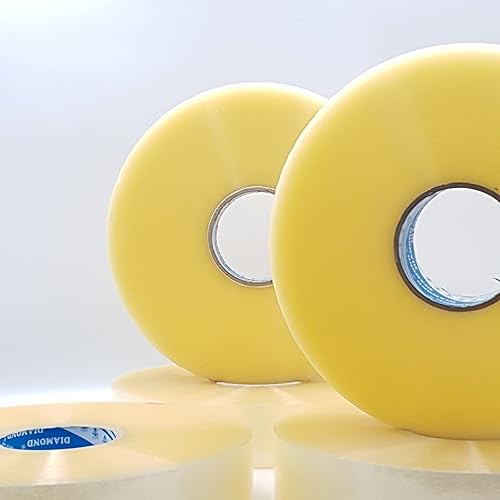 Miniatura 6 de VPTAPE - Cinta de longitud de máquina, 6 rollos de embalaje transparente, embalaje, cintas de sellado de cartón, 2 pulgadas de ancho x 1000 yardas,