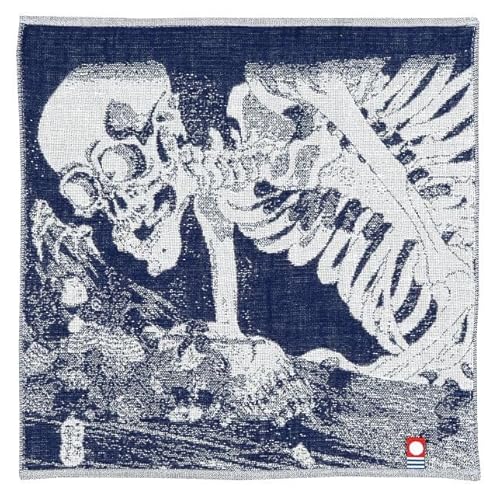 山本仁商店 浮世絵BLUE ガーゼパイルタオル がしゃどくろ 【3861】 日本製 和柄 インバウンド お土産