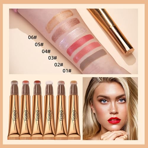 Miniatura 2 de 3 varitas de belleza de contorno, corrector facial líquido con aplicador de cojín, rubor líquido, sombreado, bronceador, acabado mate natural,