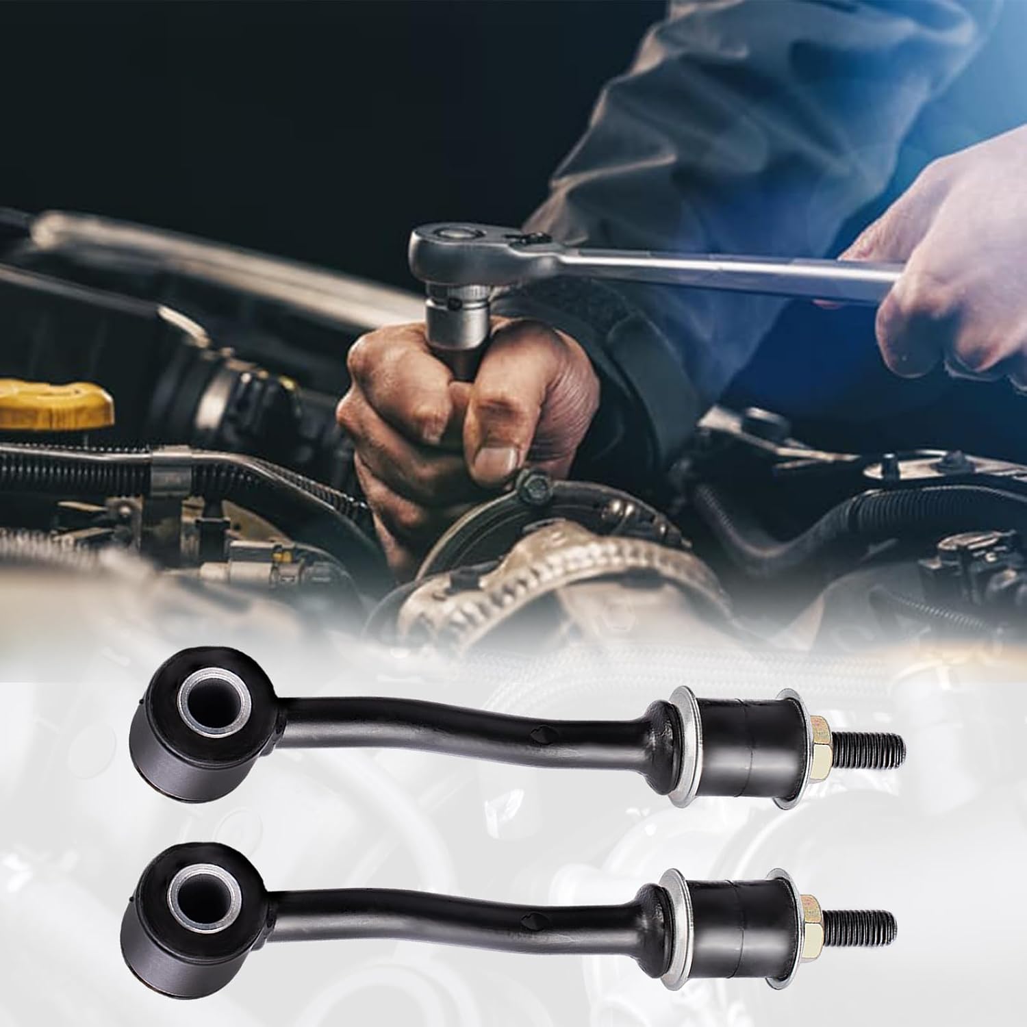 Sway Bar Link Front 2 Pcs Stabilizer Bar Links K3174 Compatible with 1991-2001 Cherokee, 1991-1992 Comanche, 1993-1995 Grand Cherokee, 1933 Grand Wagoneer