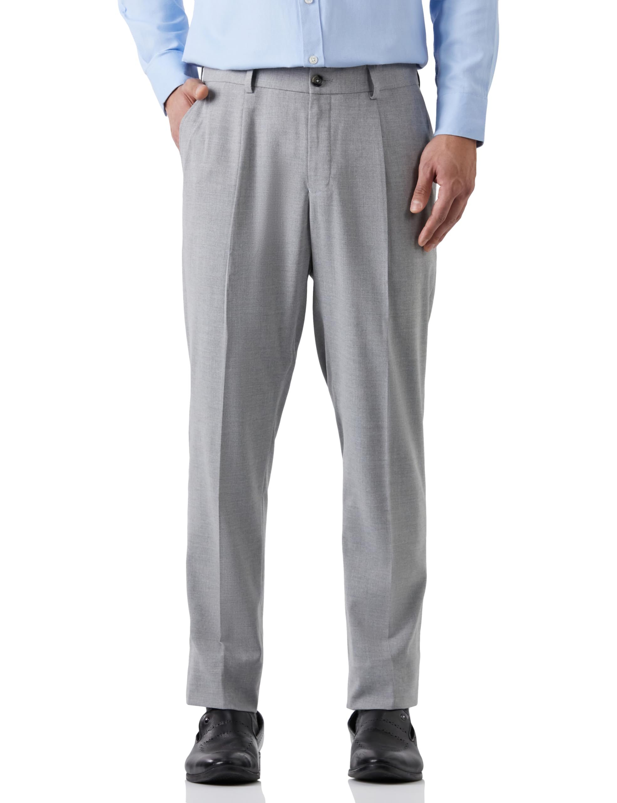 amazon brand - symbol Men Men's Stretchable Formal Pants | Trousers (Regular Fit)-picture-44
