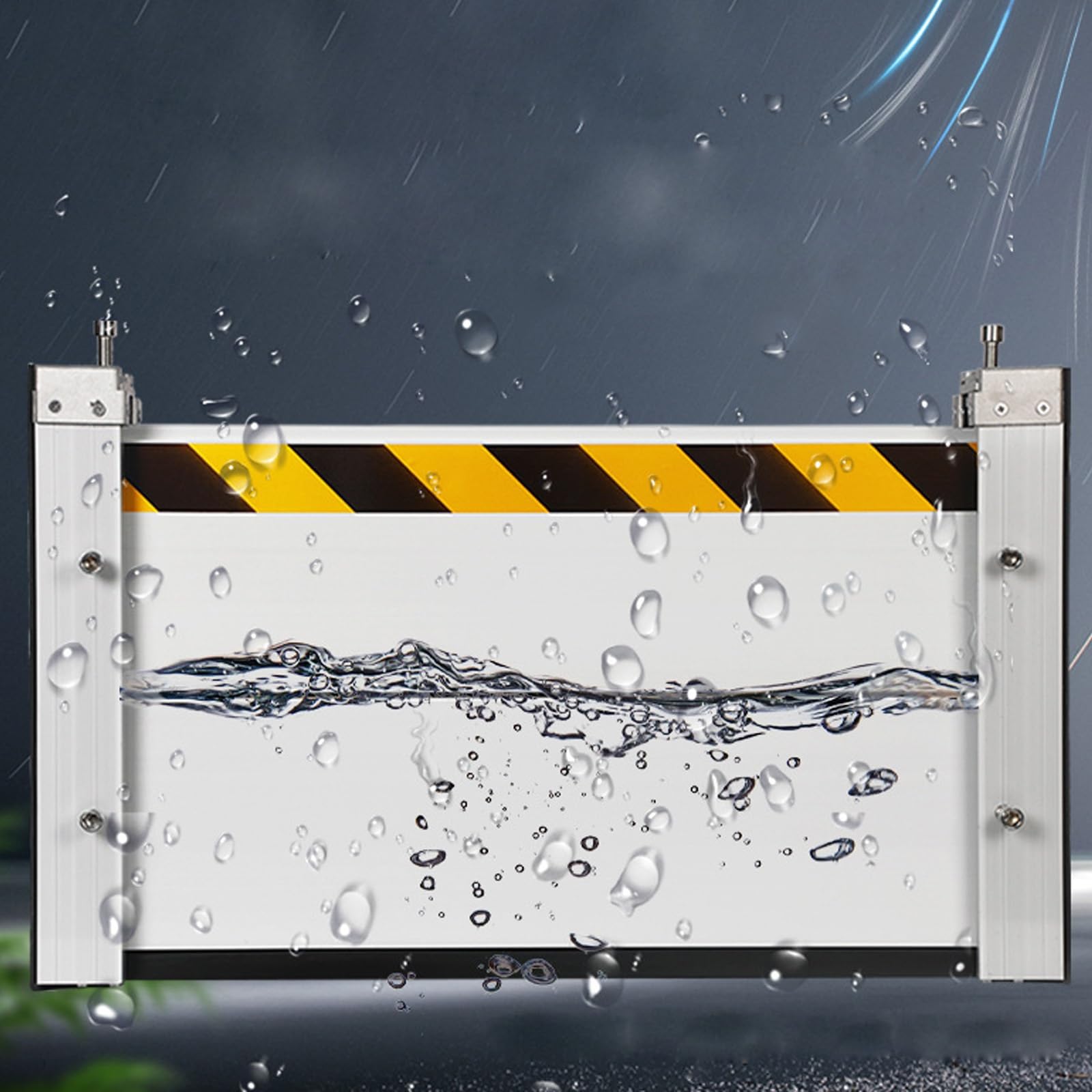 Barrière anti-inondation pour porte extérieure et bouclier étanche en aluminium