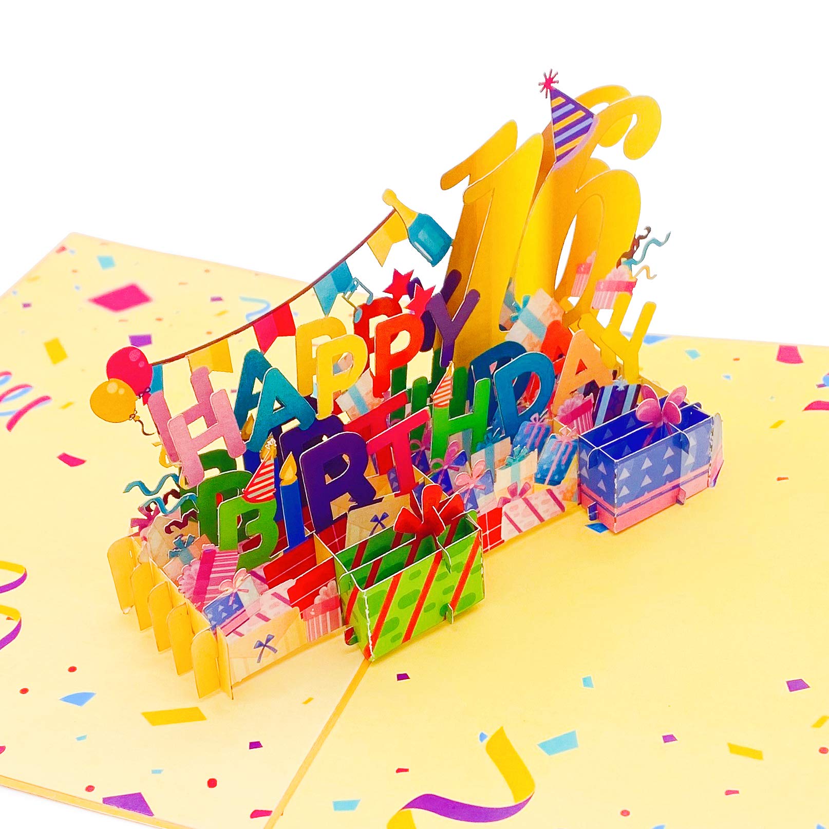 Liif Blue Balloons 16th Birthday Card, Happy 16 Birthday Card, 3D - View #5