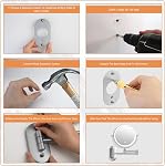 Auxmir 20X/1X Miroir de maquillage mural rechargeable, 8" Miroir grossissant double-côté avec lumière, 3200mAh Miroir de Vanité éclairé avec 3 Modes de couleur, tactile variable, 360° Bras étendu pivotant, Chrome