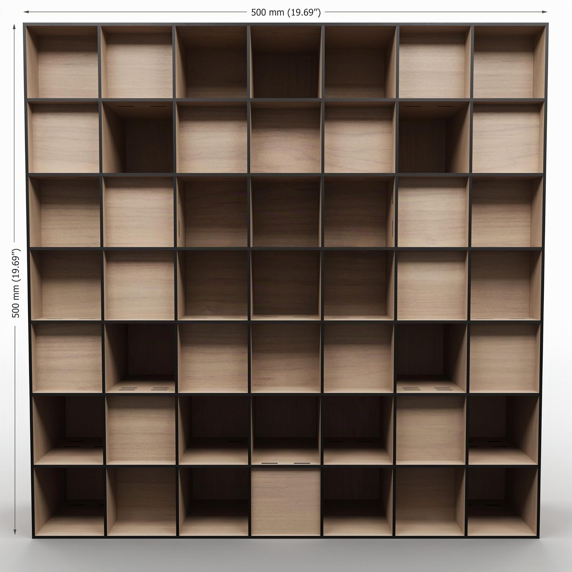 Diffusore Schroeder QRD 2D N7 | 50x50 cm | Pannello Schroeder QRD 2D in legno | Diffusore acustico in compensato di betulla | Pannello acustico | Profondita: 11 cm