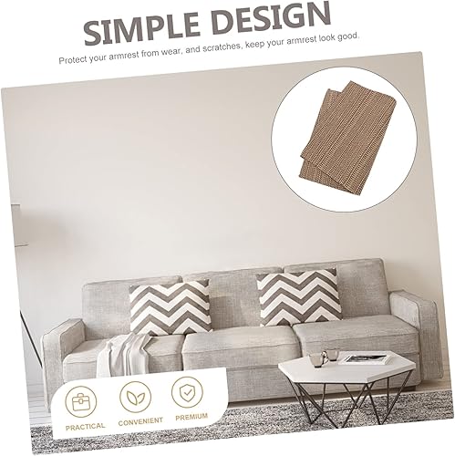 Miniatura 3 de DECHOUS Cojín para reposabrazos de sofá, funda de lino para sofá, funda de sofá de lino para escritorio, almohadillas para reposabrazos de sofá,