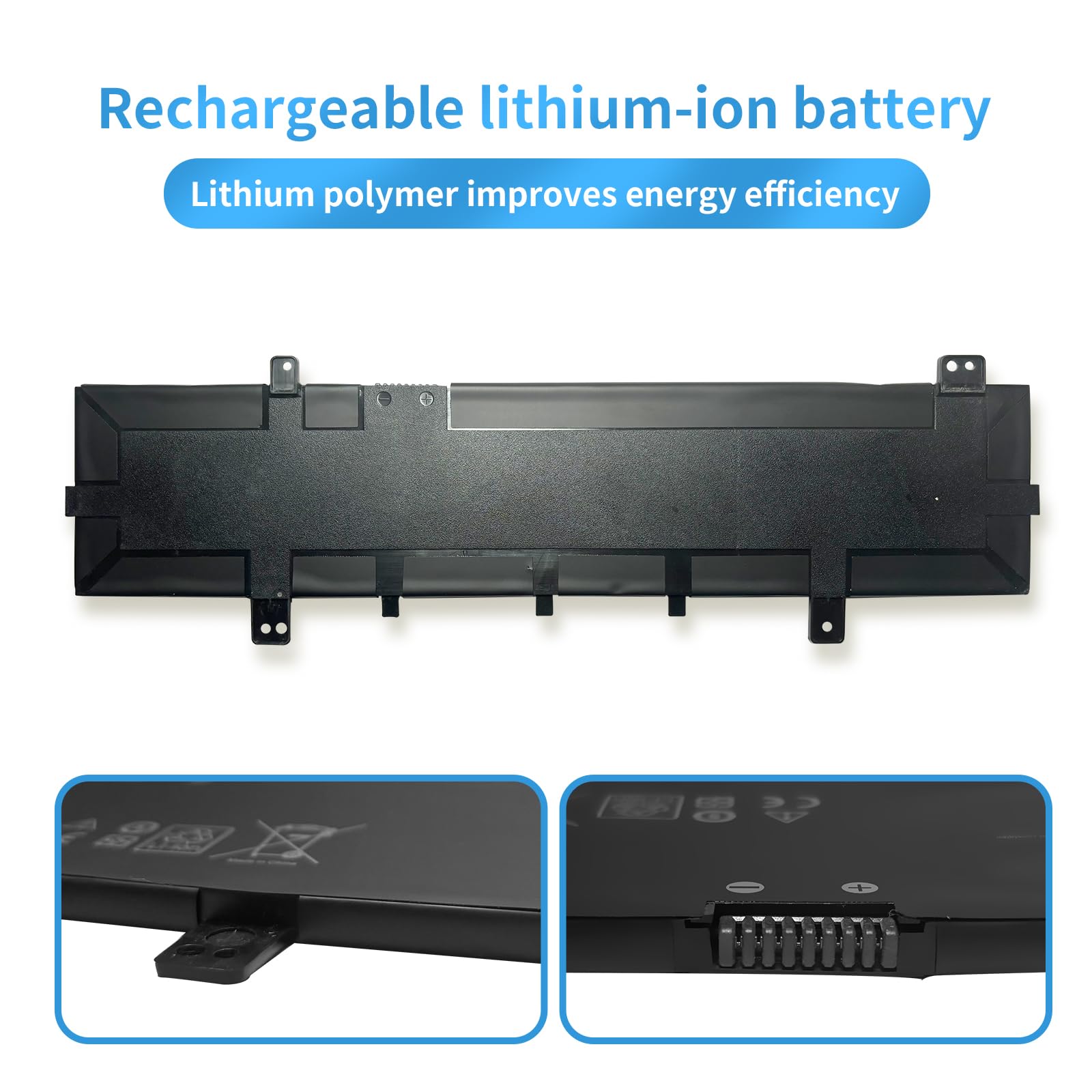 Batteria per Asus VivoBook F555LN-XO355D F555LN-XO128D 4900mAh 7,5V