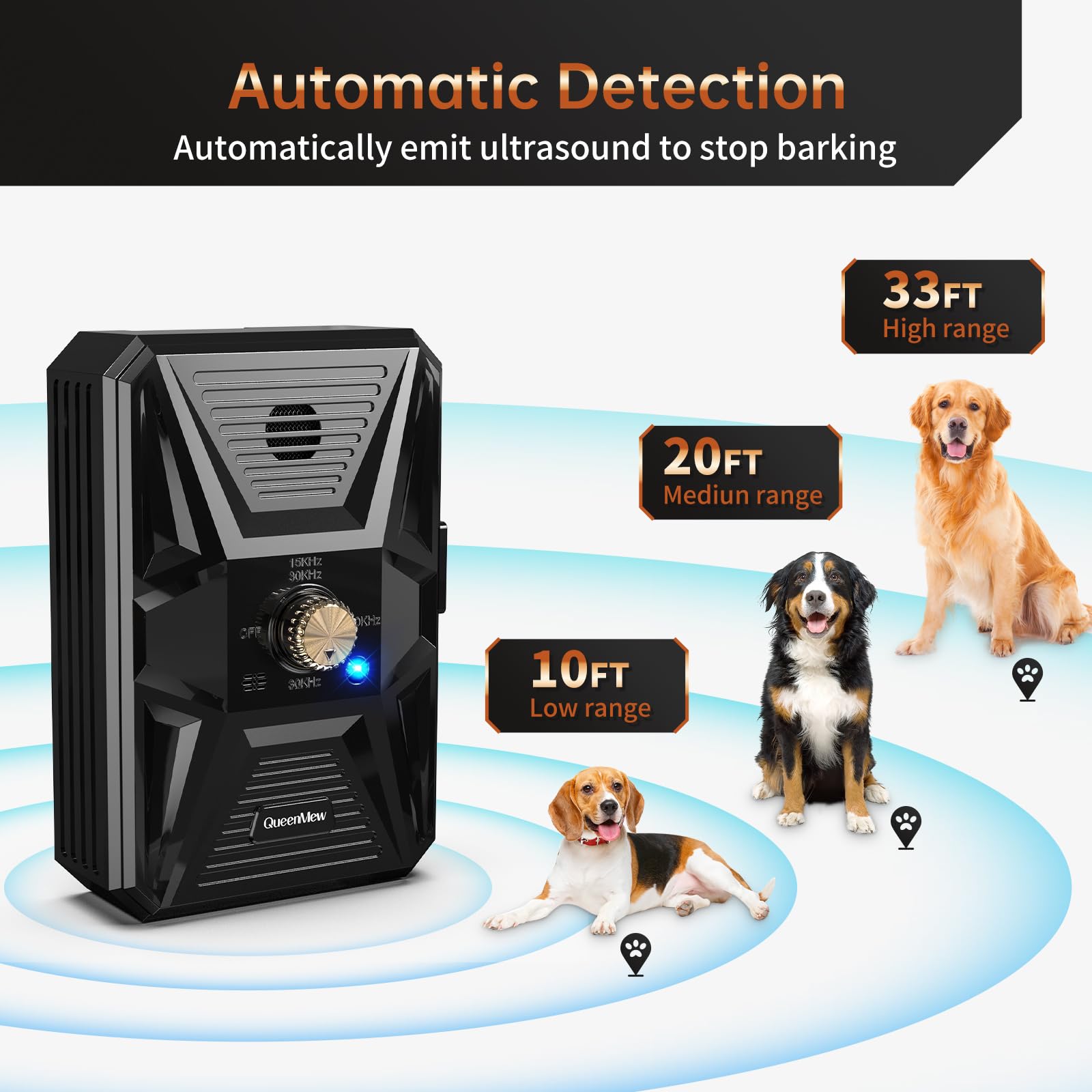 Dispositivo Antiabbaio Per Cani, Dispositivo Antiabbaio A Ultrasuoni Dispositivo Antiabbaio Automatico Per Cani Impermeabile Adatto Per Cani Di Piccola E Grande Taglia 87264227 - Foto 6