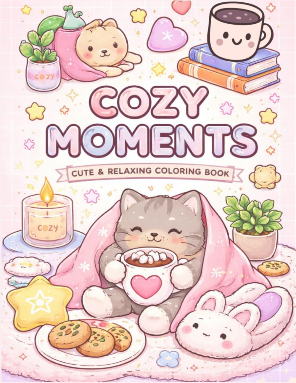 Cozy moments: cute&relaxing coloring book