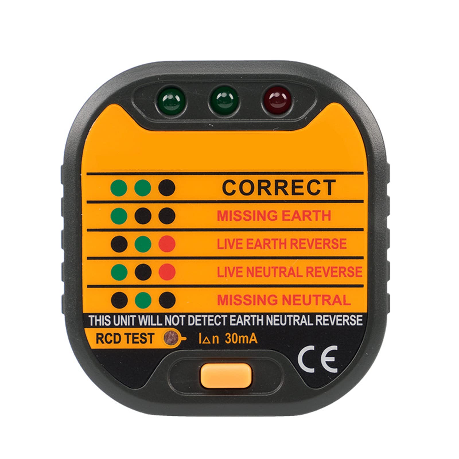 Probador De Enchufes Eléctricos, Detector De Circuito De Enchufes De Red, Herramientas para Equipos Eléctricos, Mostrar Cable Correcto, Polaridad Inversa, Caliente Abierto/Puesta a Tierra
