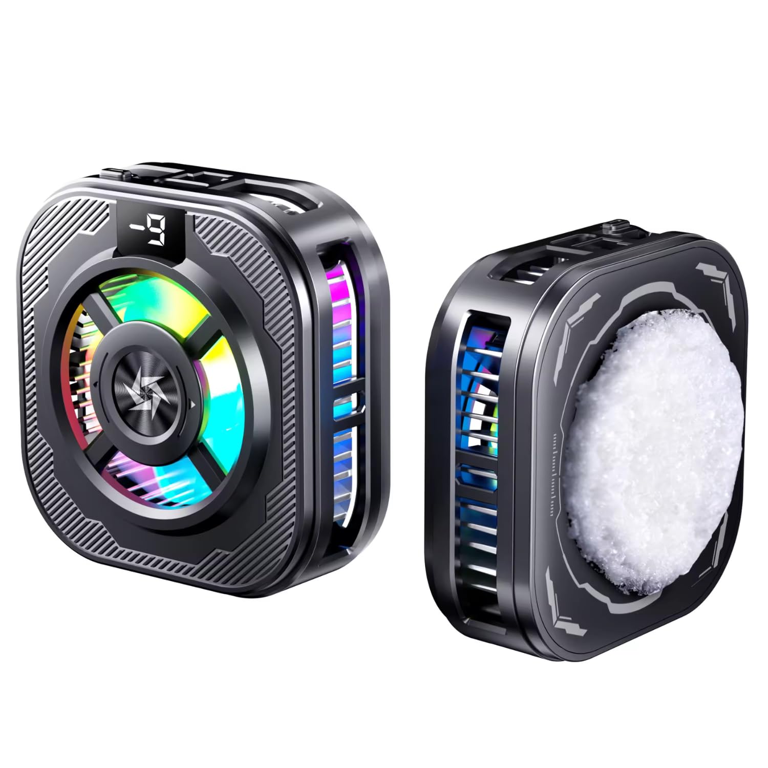 Drumstone 〚𝑸𝒖𝒊𝒄𝒌 𝑮𝒓𝒂𝒃 𝑵𝒐𝒘〛Mobile Cooling Fan – Magnetic Clip Phone Cooler Radiator with Semiconductor Technology and Temperature Display, Instant Cooling Fan for Smartphones and Gaming-image-46