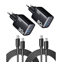 INIU Caricatore USB C 30W, 2-Pezzi Caricatore Rapido con Cavo USB