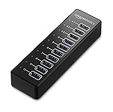 Amazon Basics USB-Hub, USB-A 3.1 Hub mit 10 Anschlüssen und Netzadapter - 65 W (20 V/3,25 A),...