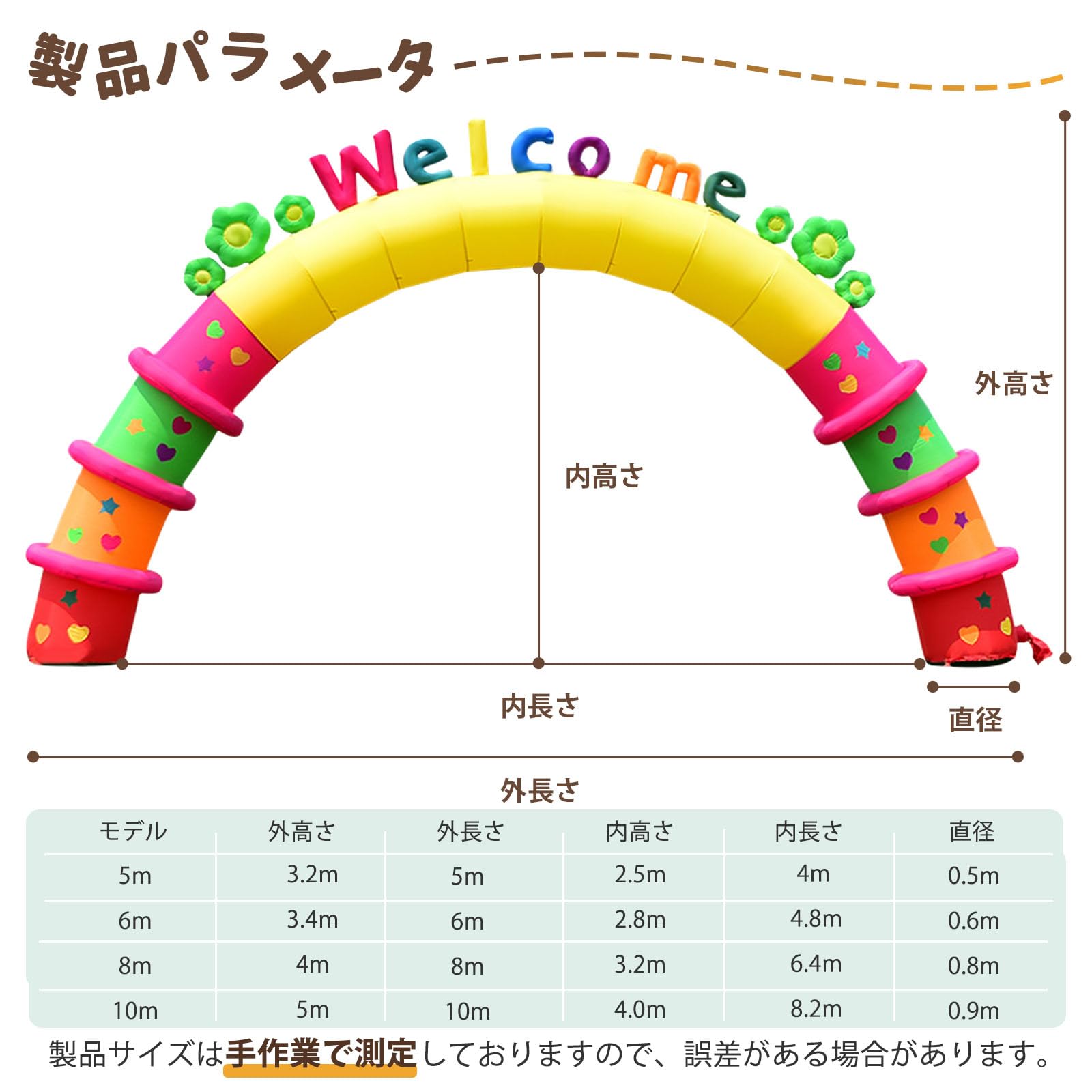 Amazon.co.jp: JIAWANSHUN インフレータブルアーチ エアブローアーチと