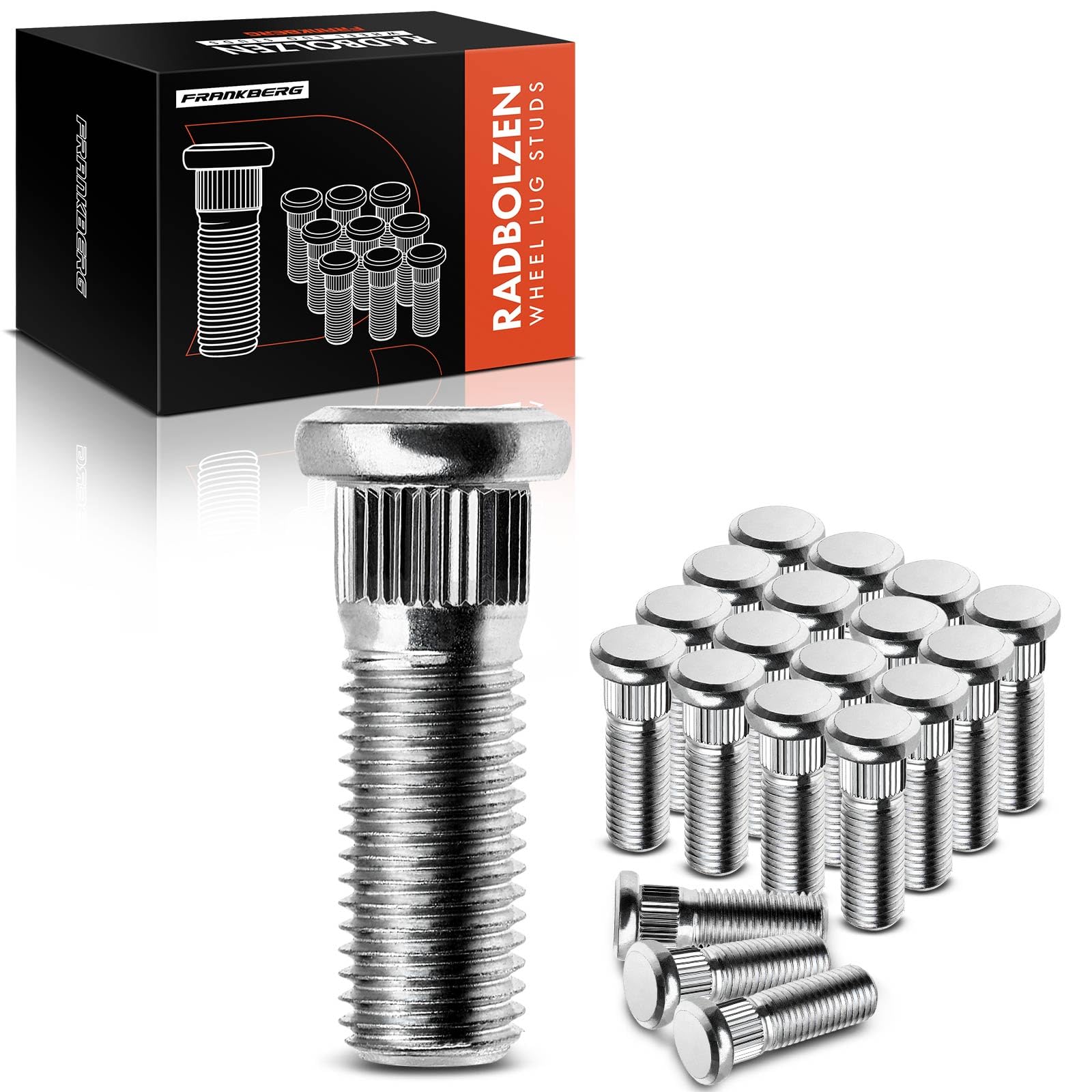 Frankberg 20x Radbolzen Radschraube Vorne Hinten Kompatibel mit A,u,r,i,s A,v,e,n,s,i,s Camry Carina Celica Corolla Crown Dyna Hilux Land Cruiser Yaris 1980-2019 Replace# 9094202049