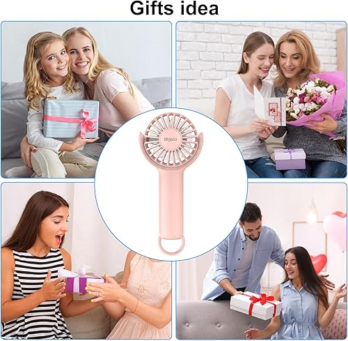 Miniatura 6 de Mini ventilador de mano portátil 2 en 1 con soporte para llavero, ventilador de refrigeración potente personal, ventilador de mesa pequeño a