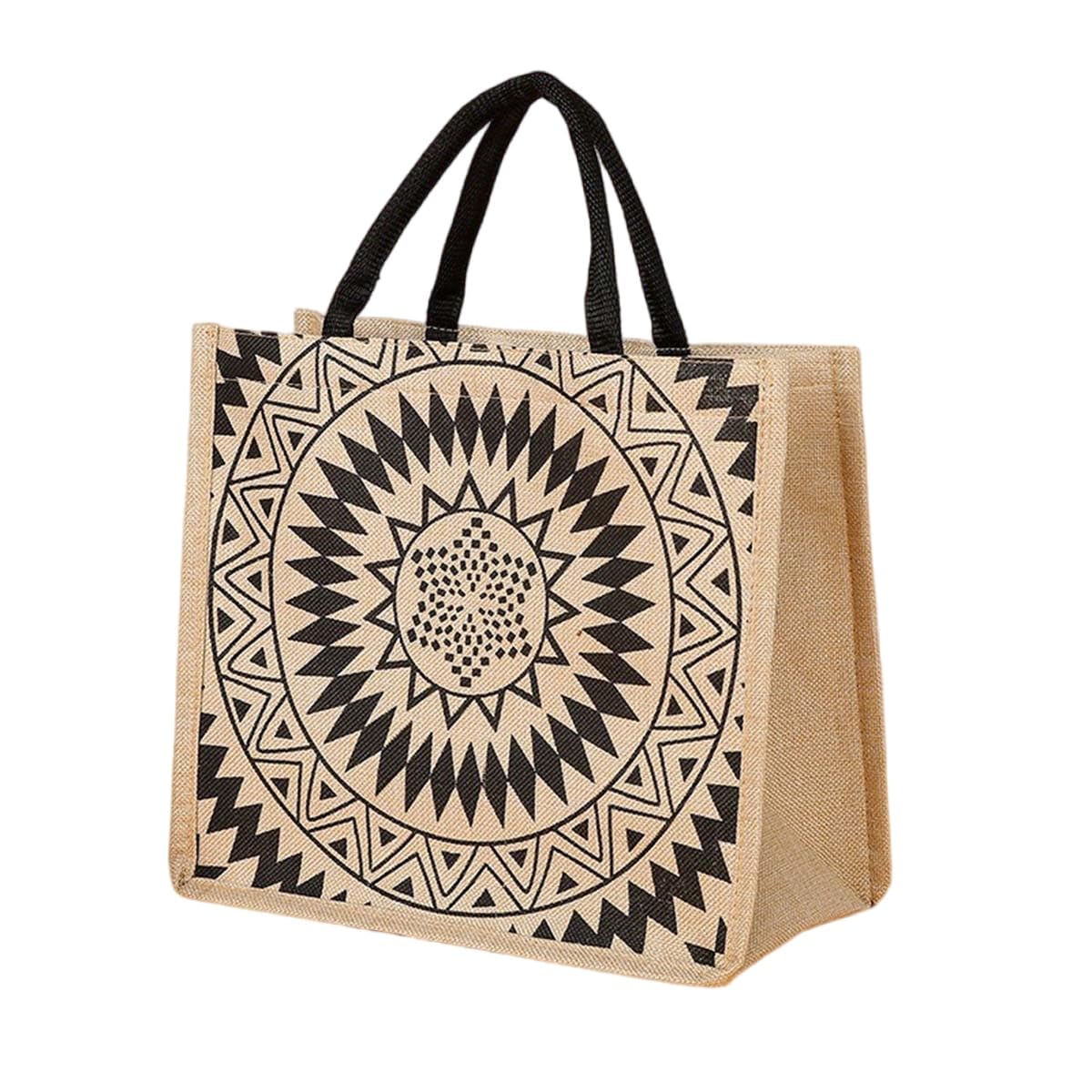 MLAFE Jute Tote Bag for Women, Eco-Friendly Shopping Tote Bag, Prints Tote Bulk, Beach Bag for Vacation Pool Grocery Gift