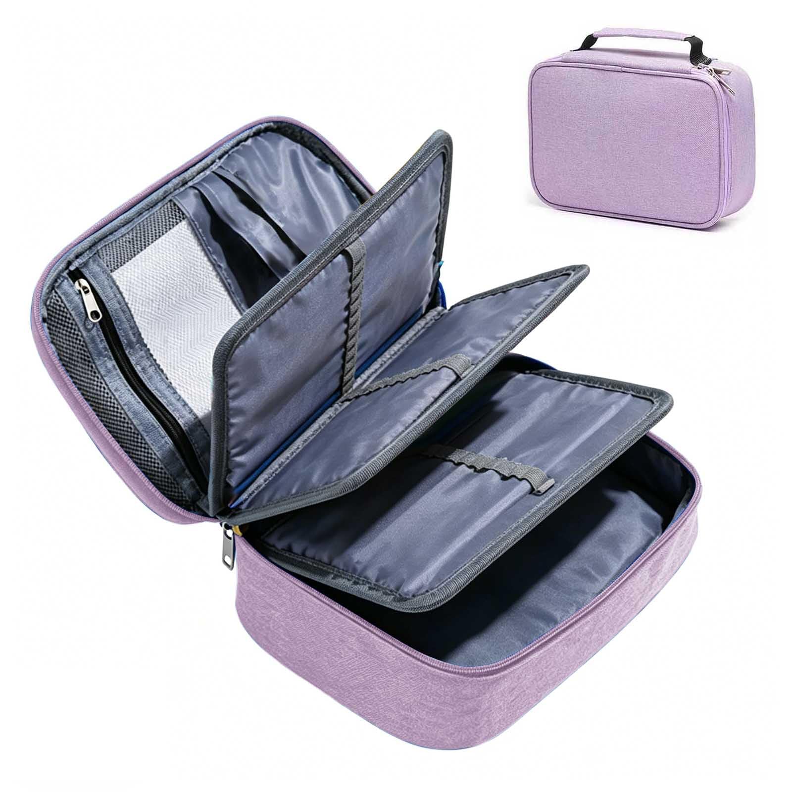 Megcdtr Large Pencil Case, 72 Slots Multi-Functional Large Capacity Pens Case, Multi-Layer Detachable Pen Bag, Pencil Cases for School Office Art Craft (Purple) — image 1