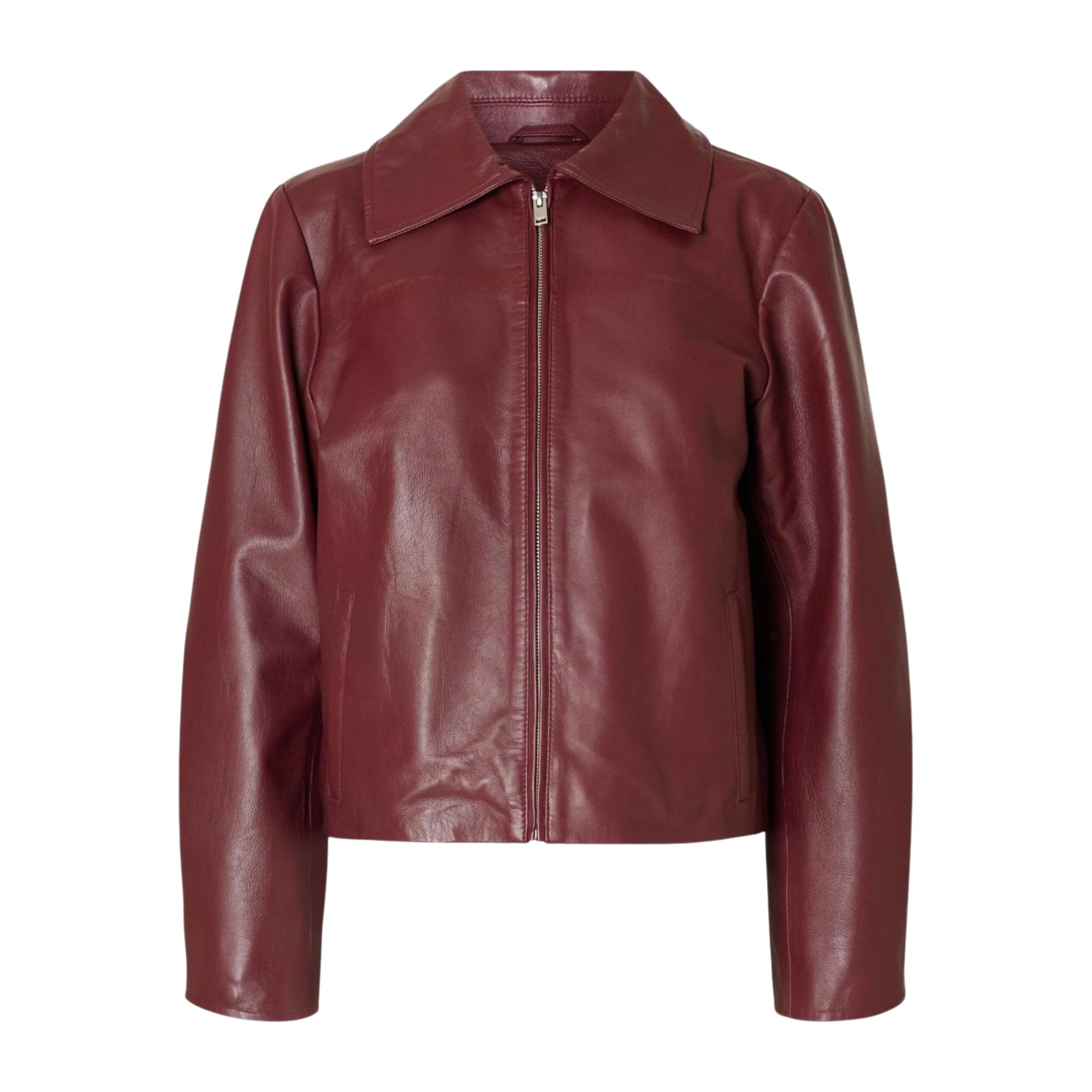 urban skull Women’s Maroon Faux Leather Jacket | Stylish Zip-Up Biker Jacket for Women | Casual Winter Motorcycle Coat | Long Sleeve PU Leather Fashion Outerwear with Collar for Daily Wear (S - XXL)-picture-52
