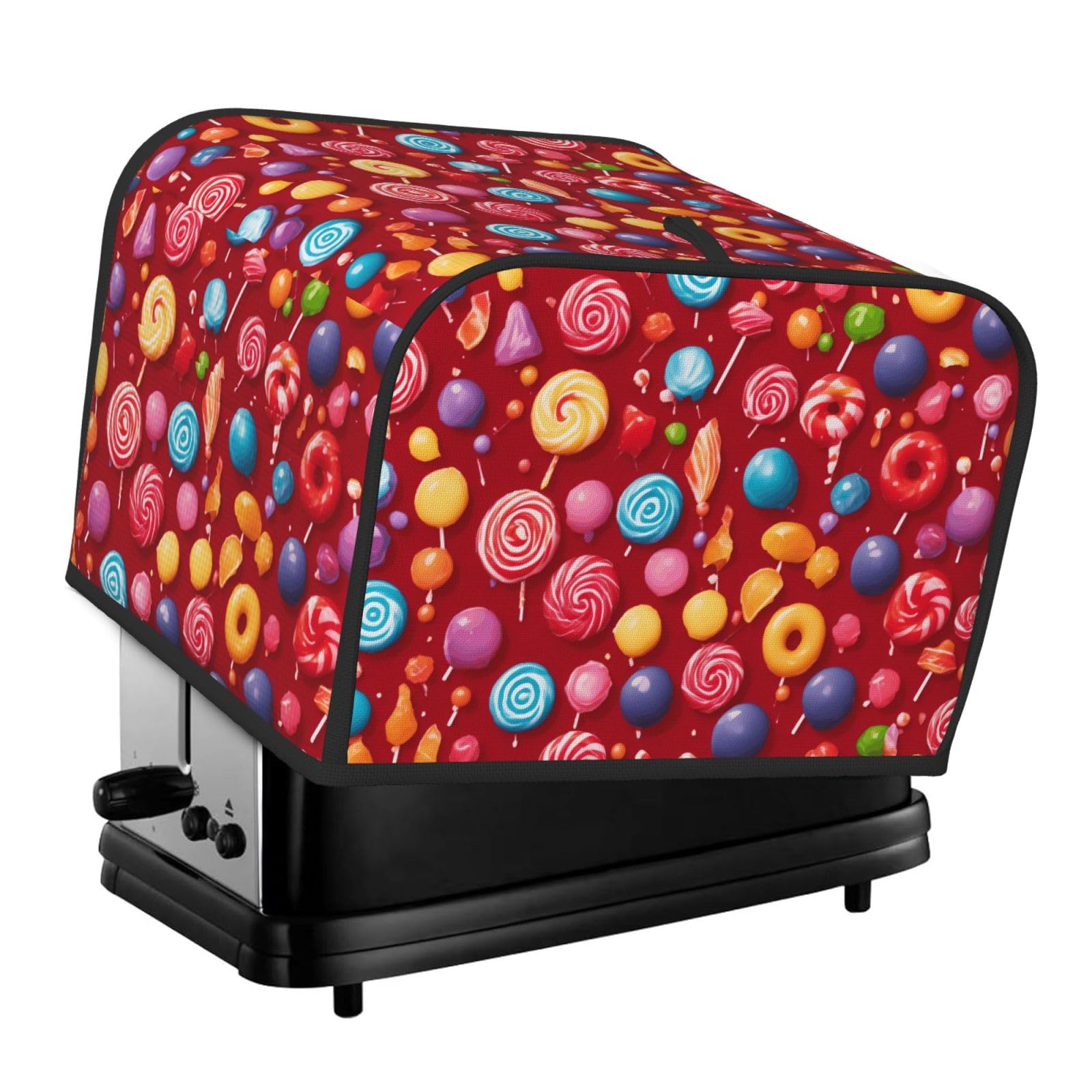 Lollipop Print 4-Slice Toaster Cover Dustproof Waterproof Kitchen Appliance Protector For Bread