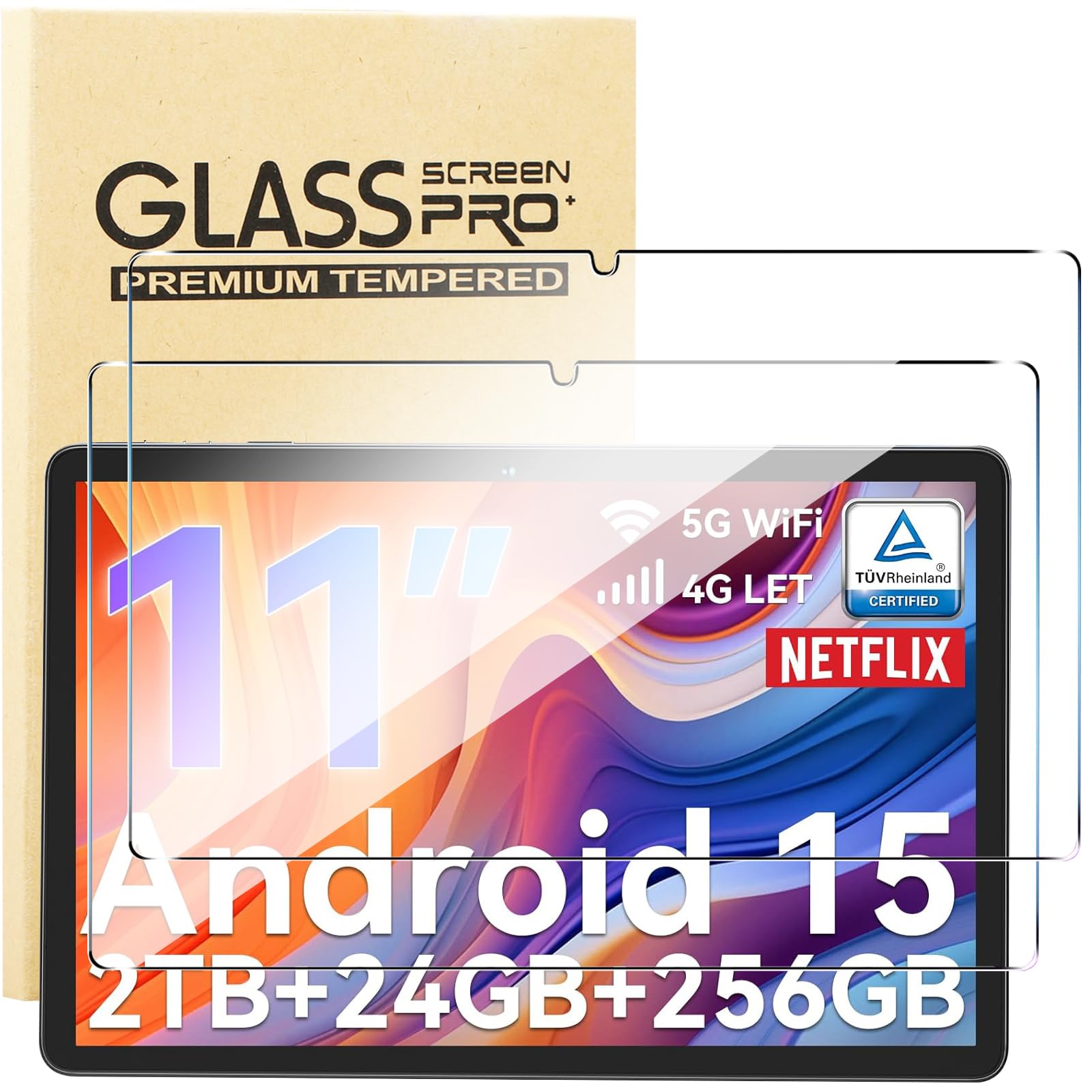 FiiMoo Protection Écran Compatible pour Blackview Tab 90 WIFI, Verre