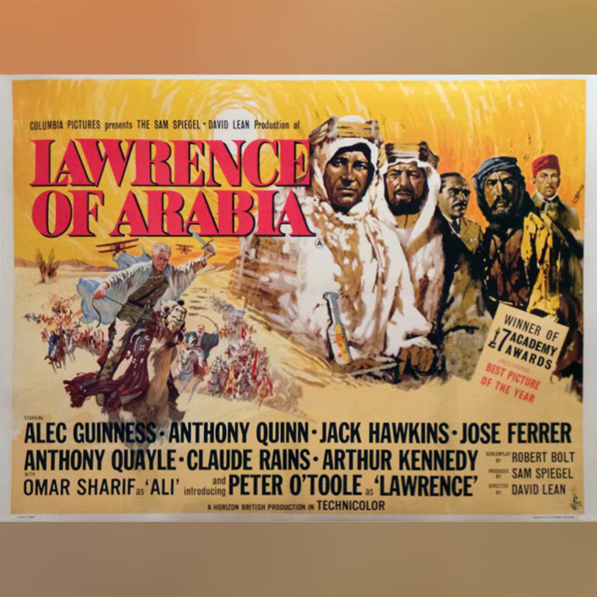 Lawrence of Arabia 36 Poster A0 - Movie Art Poster in varie dimensioni per idee soggiorno o camera da letto. Immagini di film cult senza bordi Classic Iconic 70s 80s 90s Vintage Retro Home Wall Decor