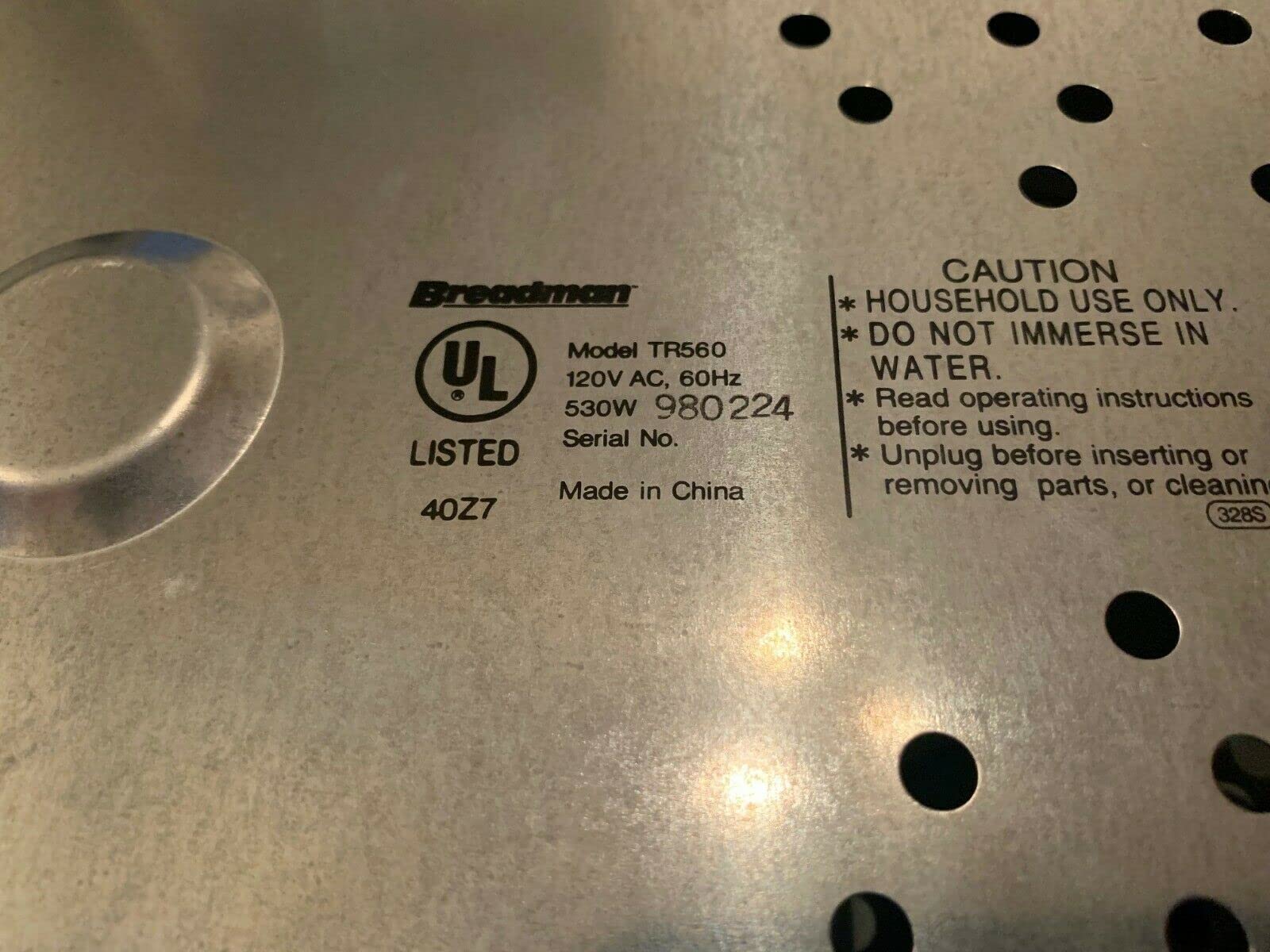 Heavy Duty Belt for Breadman Bread Maker Model TR560 TR560K only