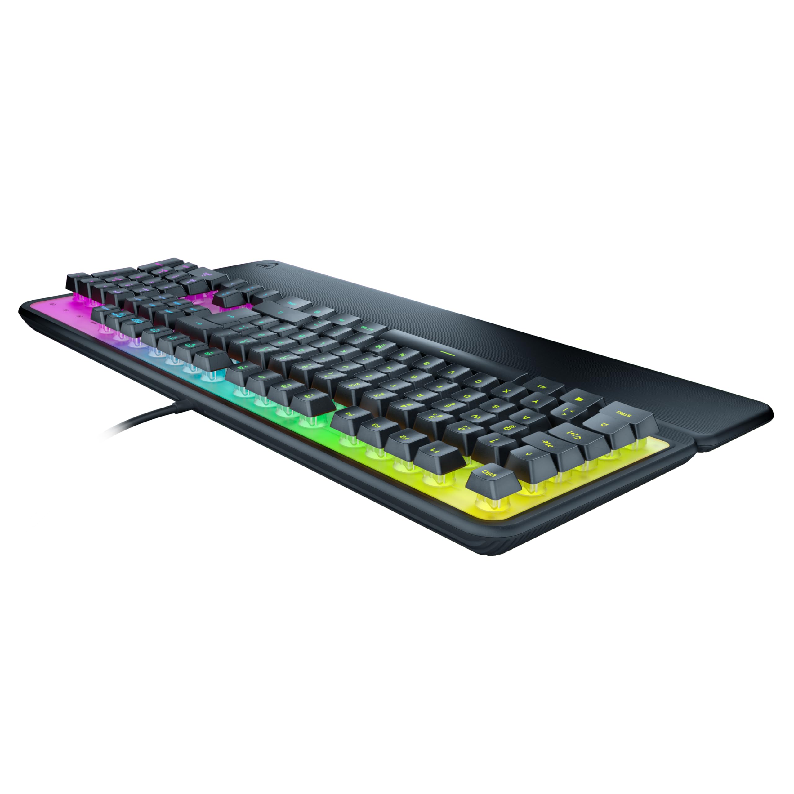 Turtle Beach Magma - Membrana RGB Gaming Keyboard z klawiszami membranowymi, zaawansowana technologia Anti-Ghosting, technologia Easy-Shift, oświetlenie RGB, zdejmowana podkładka pod nadgarstki