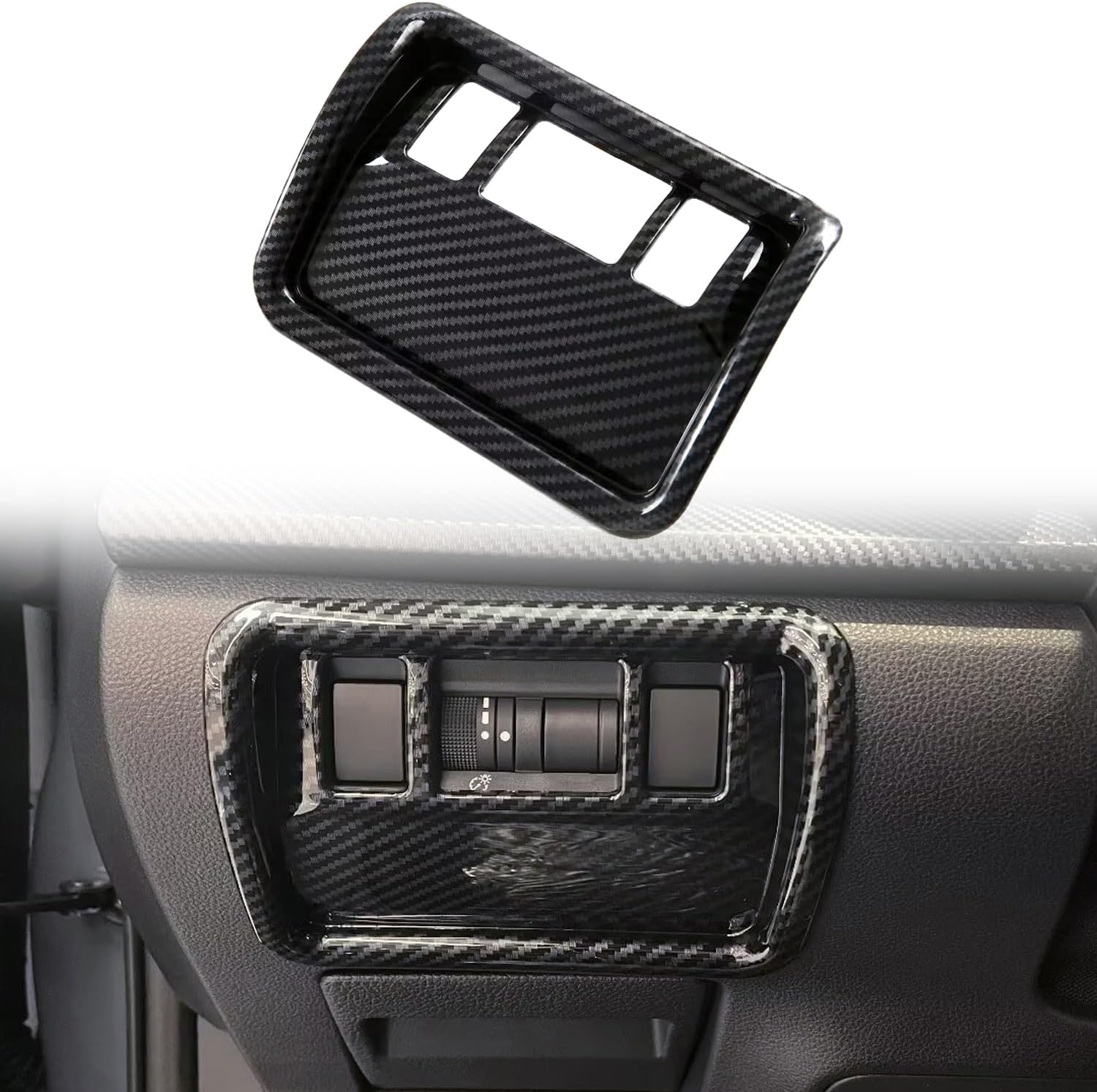 CTH for Subaru Crosstrek 2024 2025 Interior Side Door Handle Bowls Frame Decorative Cover Car Accessories 4pcs (Carbon Fiber Black)
