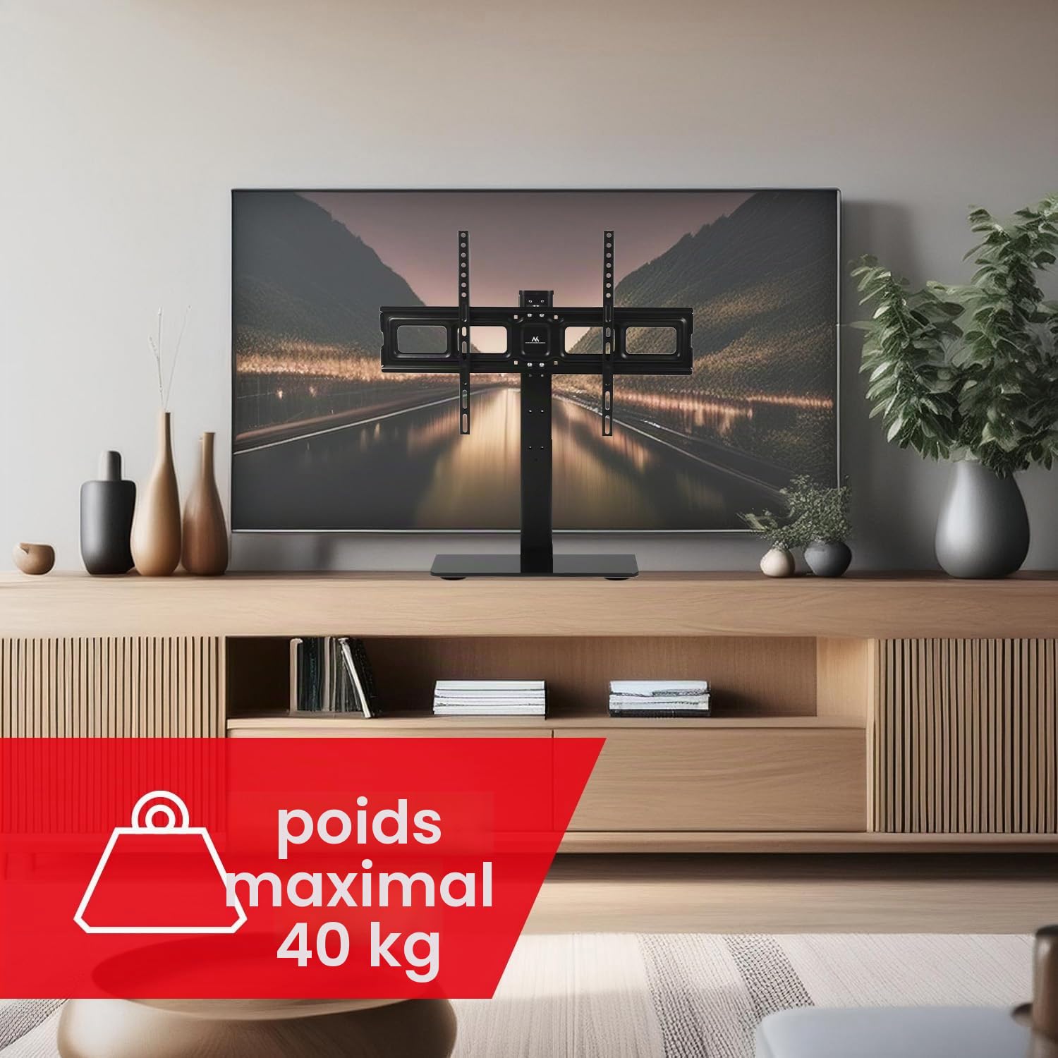 Maclean MC-386 Support TV Universel pour RTV Max 40kg Max VESA 600x400 pour TV 32-75"