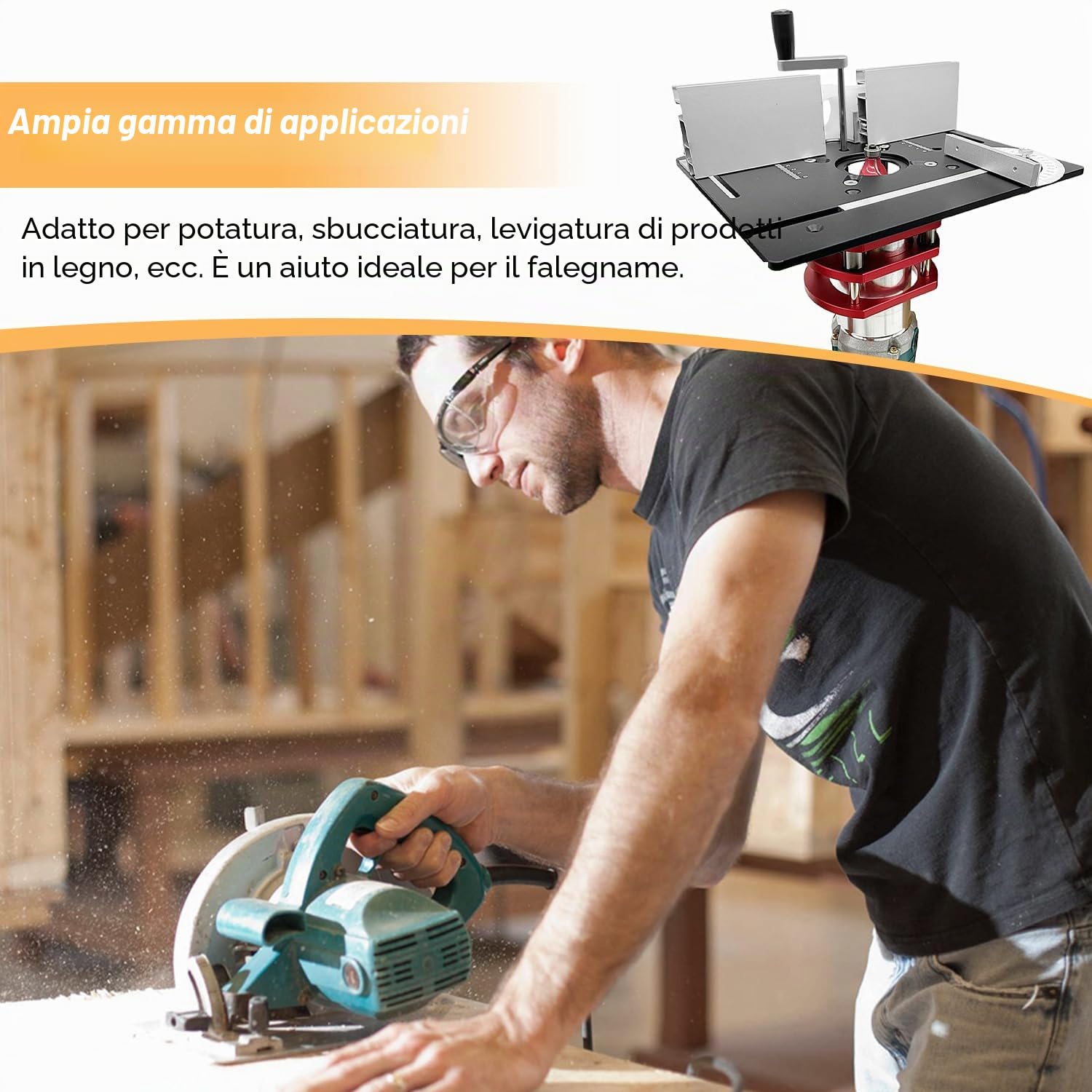 Set di 2 Piastra Fresatrice Da Banco in Alluminio, Piastre per Fresatura con Router Lift, Accessori per Fresatrice per La Lavorazione Del Legno