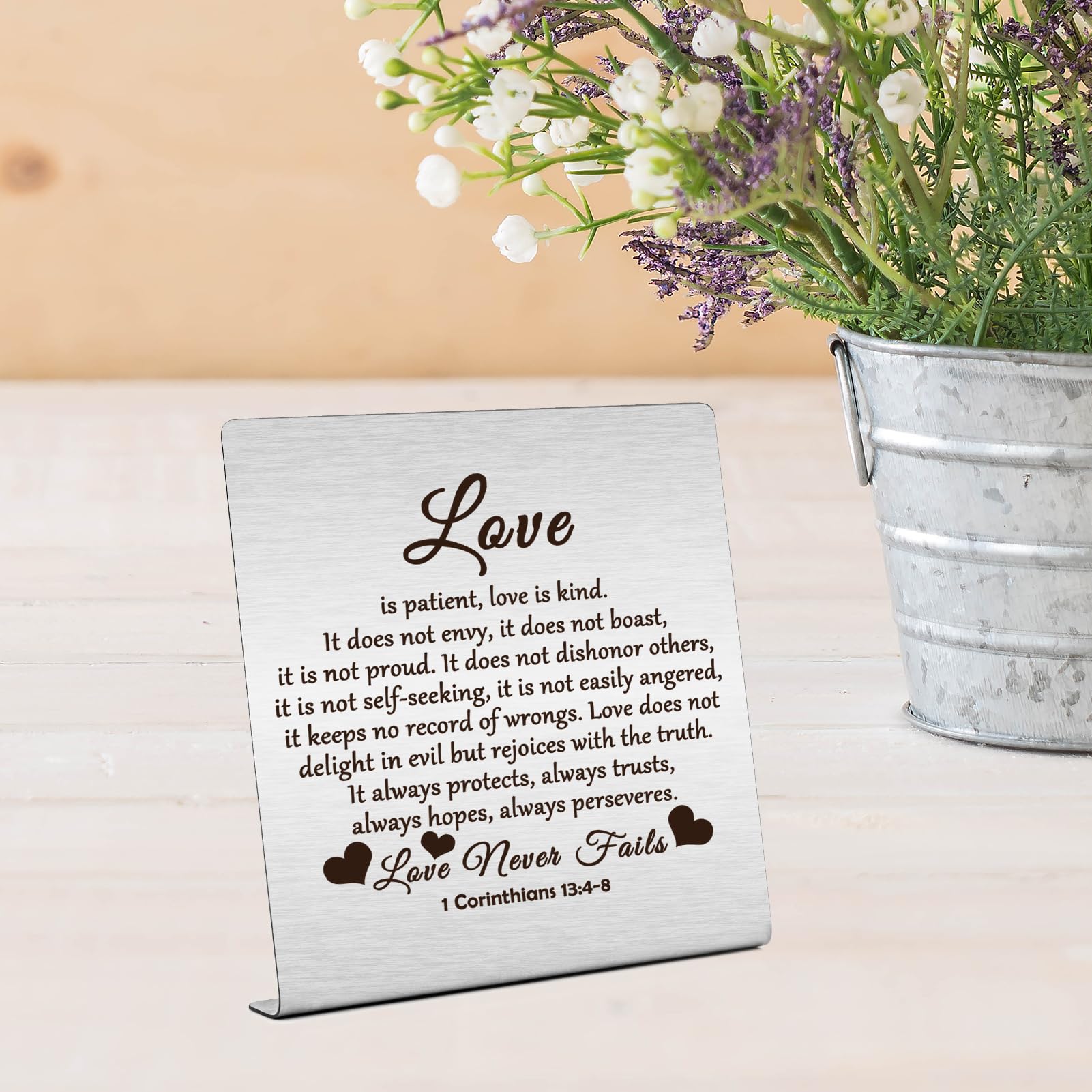 Bible Verse Desk Decor Religious Gifts Inspirational Gifts for Friend Encouragement Spiritual Gift Motivational Gift Plaque Table Christian Desk Art Scripture Present for Sister - Image 4