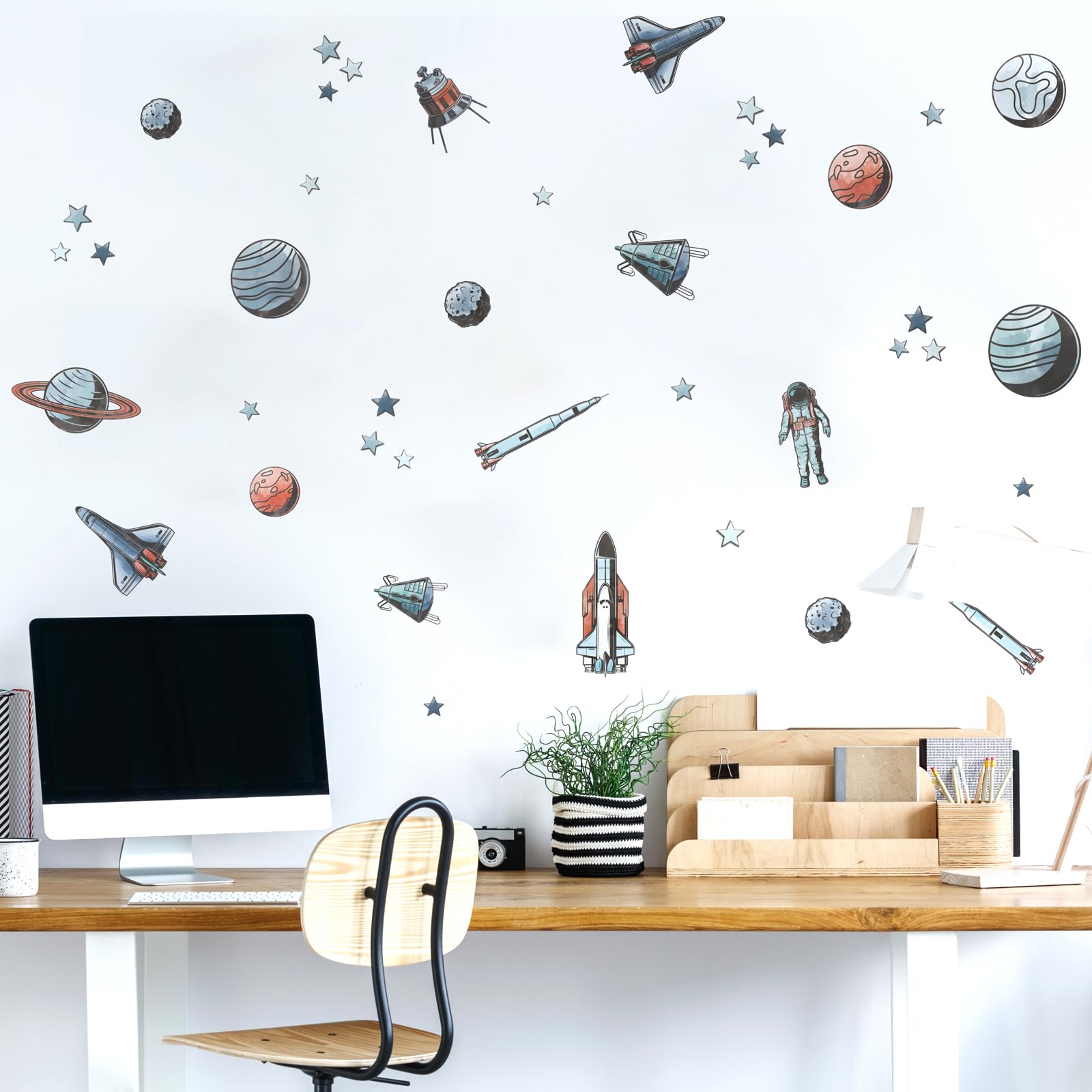 Stickerscape Space Exploration Space Wall Stickers (Exploration) | Wall Decals, Stickers For Walls, Wall Decor | Easy To Apply, Cleanly Removable
