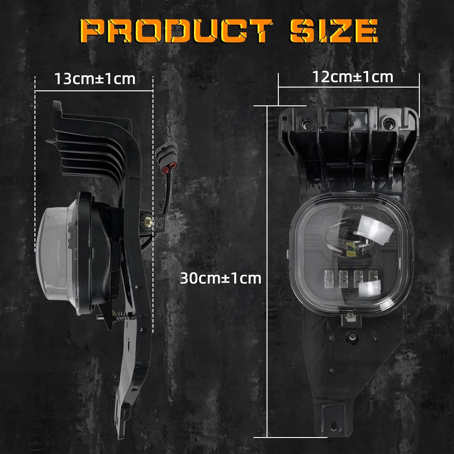 LED Fog Lights for 2005 2006 2007 Ford F250 F350 F450 F550 Super Duty and 2005 Excursion, 1 Pair Front Bumper Driving Fog Lamps (LED Version)