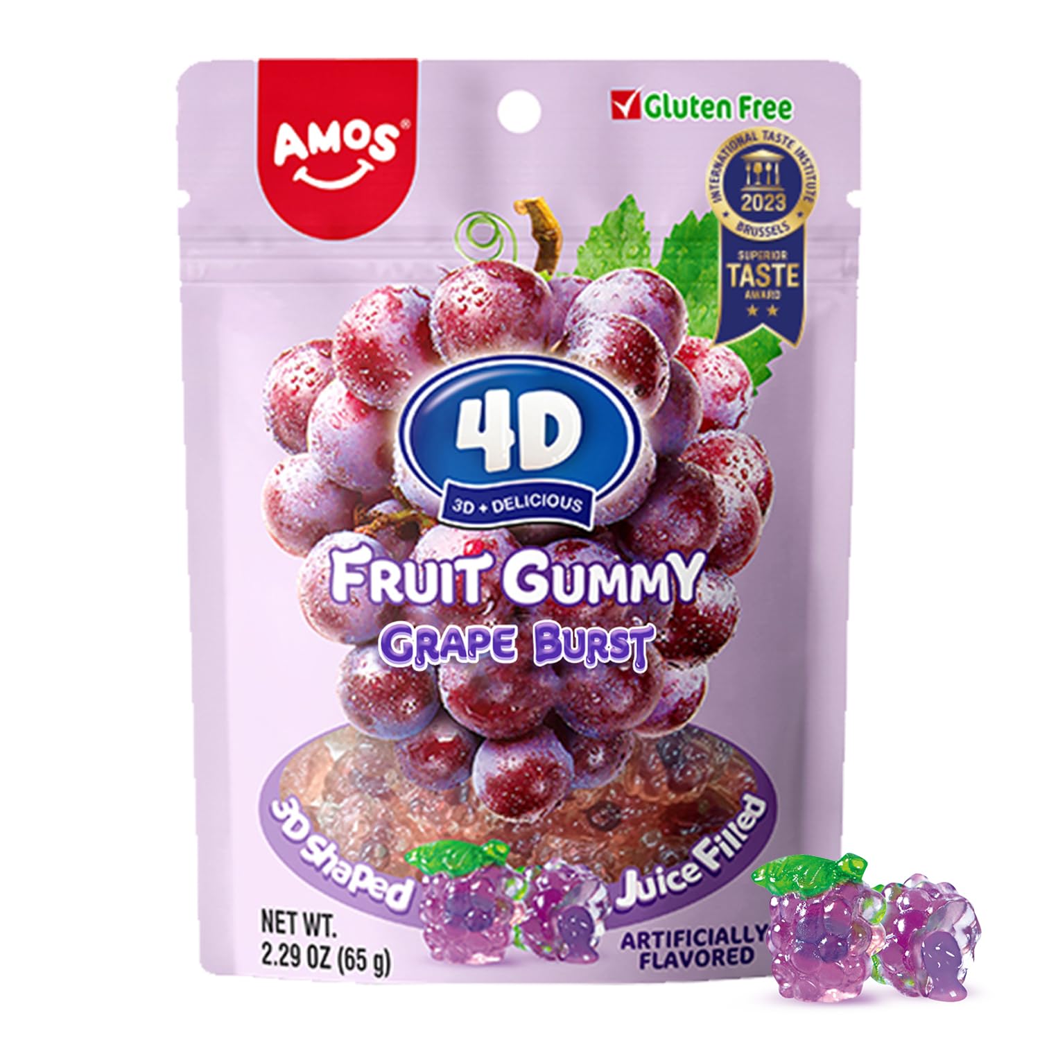 Amos 4D Fruit Gummy Grape