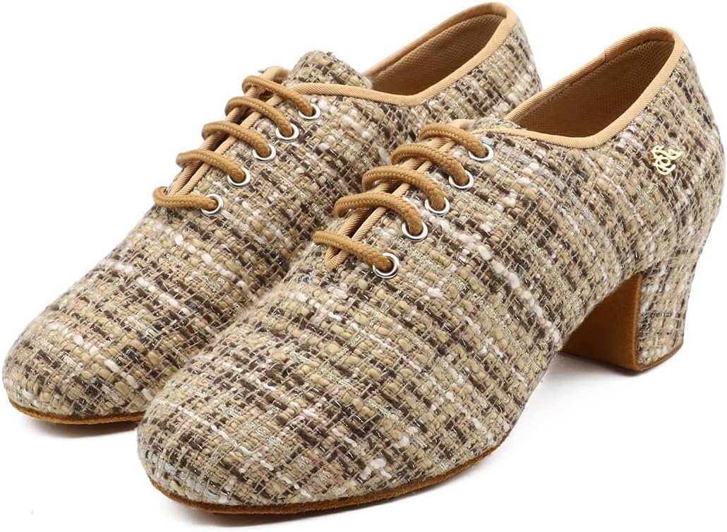 BD Dance 〜で購入 Bravo Dance 日本 BD Dance プロフェッショナル ラテンダンスシューズ 男性用 ハンドメイド ツイード オックスフォード ヒール パフォーマンス