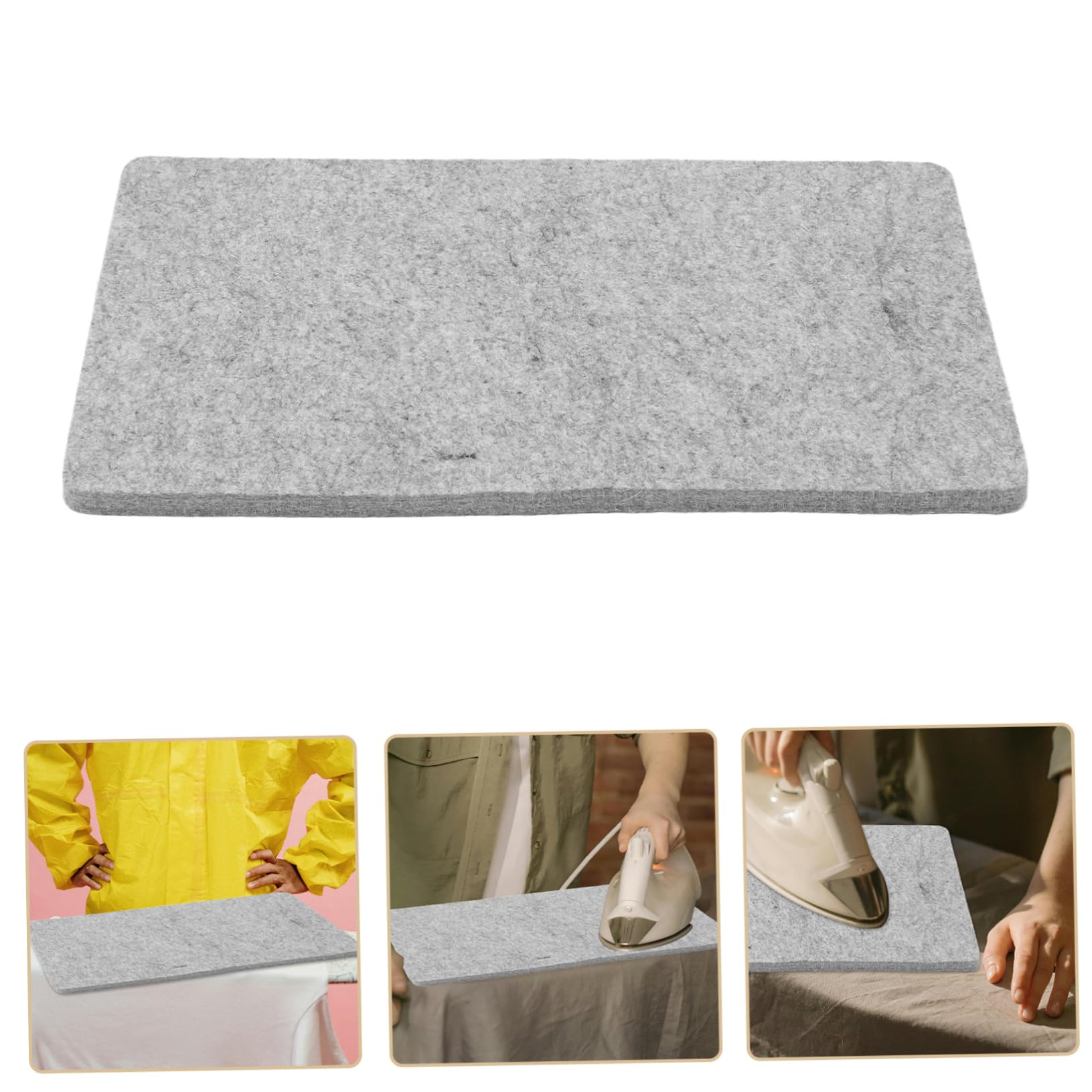 Filz Bügelmatte 30x45cm für Kleidung und Stoffe | Wollfilz, 12x18 Zoll Format, Hohe Absorption und Pflegeleicht, für Trockenreinigung und Nähen