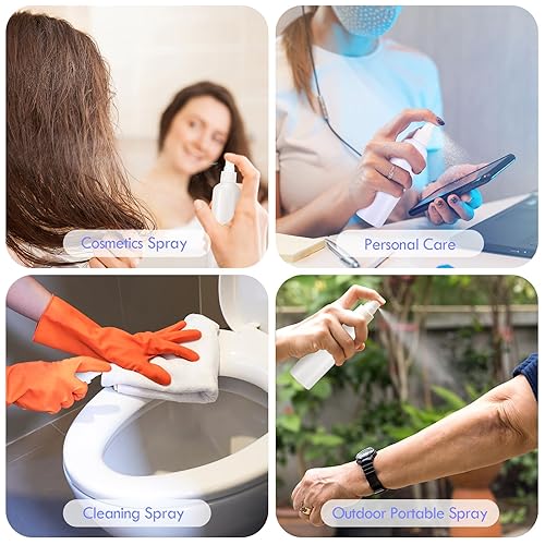 Miniatura 7 de Eccliy 32 botellas de spray de 8 onzas, botellas de plástico de niebla fina, pulverizador vacío transparente, pulverizador de viaje recargable con