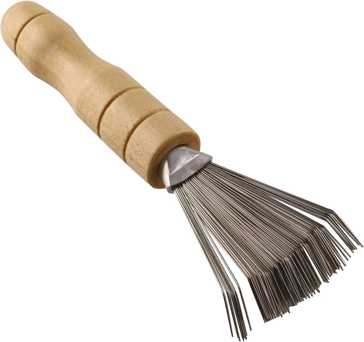 JCBIZ Flower Arrangement Tools Japanese Ikebana Tool Set Steel Wire Harrow Residue Dead Leaf Cleaner Short Needle Cleaning Brush