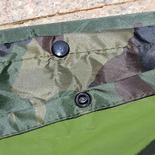 Miniatura 6 de LOOGU poncho de lluvia de camuflaje con capucha impermeable ligero para hombres y mujeres, equipo de lluvia para acampar al aire libre, caza,