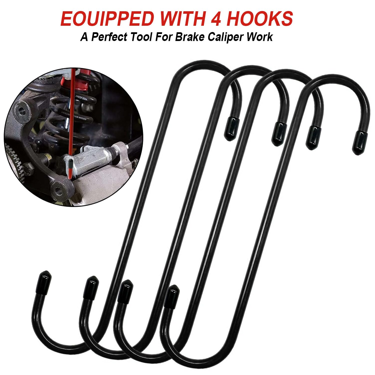Outil de Presse pour étrier de Frein et 4 Crochets, clé à cliquet Extensible à 360°, écarteur de Piston pour Freins à Disque à Piston Simple, Double, Quadruple et sextuple