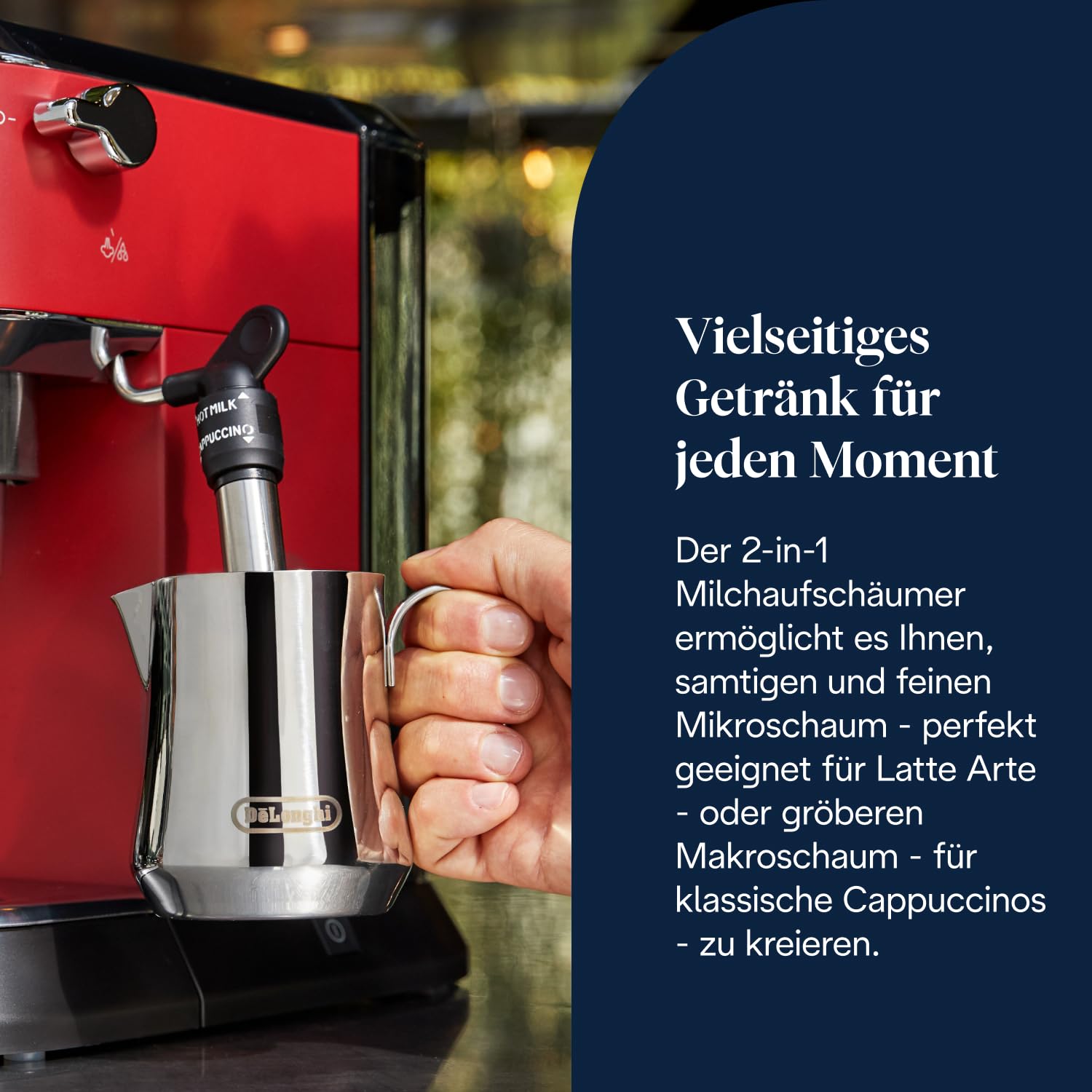 De'Longhi Dedica Style - Perfetto Kompakte Siebträgermaschine Espressomaschine mit Tasten – Bild 6