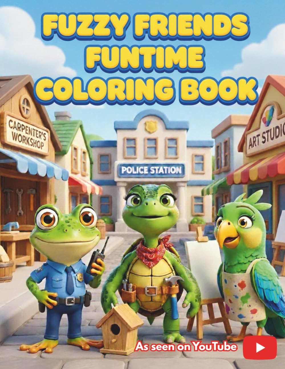 Fuzzy Friends FunTime Coloring Book - Occupations