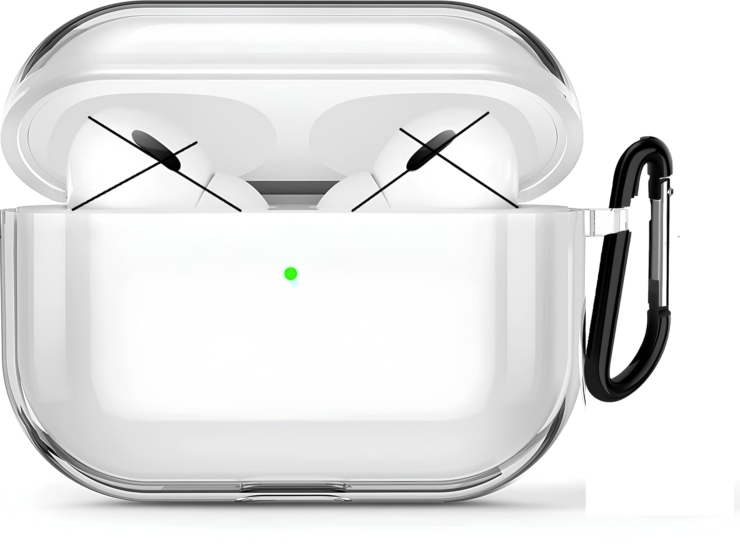 skysia Transparent Case for Airpods 4 – Clear Soft Silicone Protective Cover with Keychain, Shockproof, Anti-Yellowing, LED Visible, Wireless Charging Support (Pack of 1)-image-47