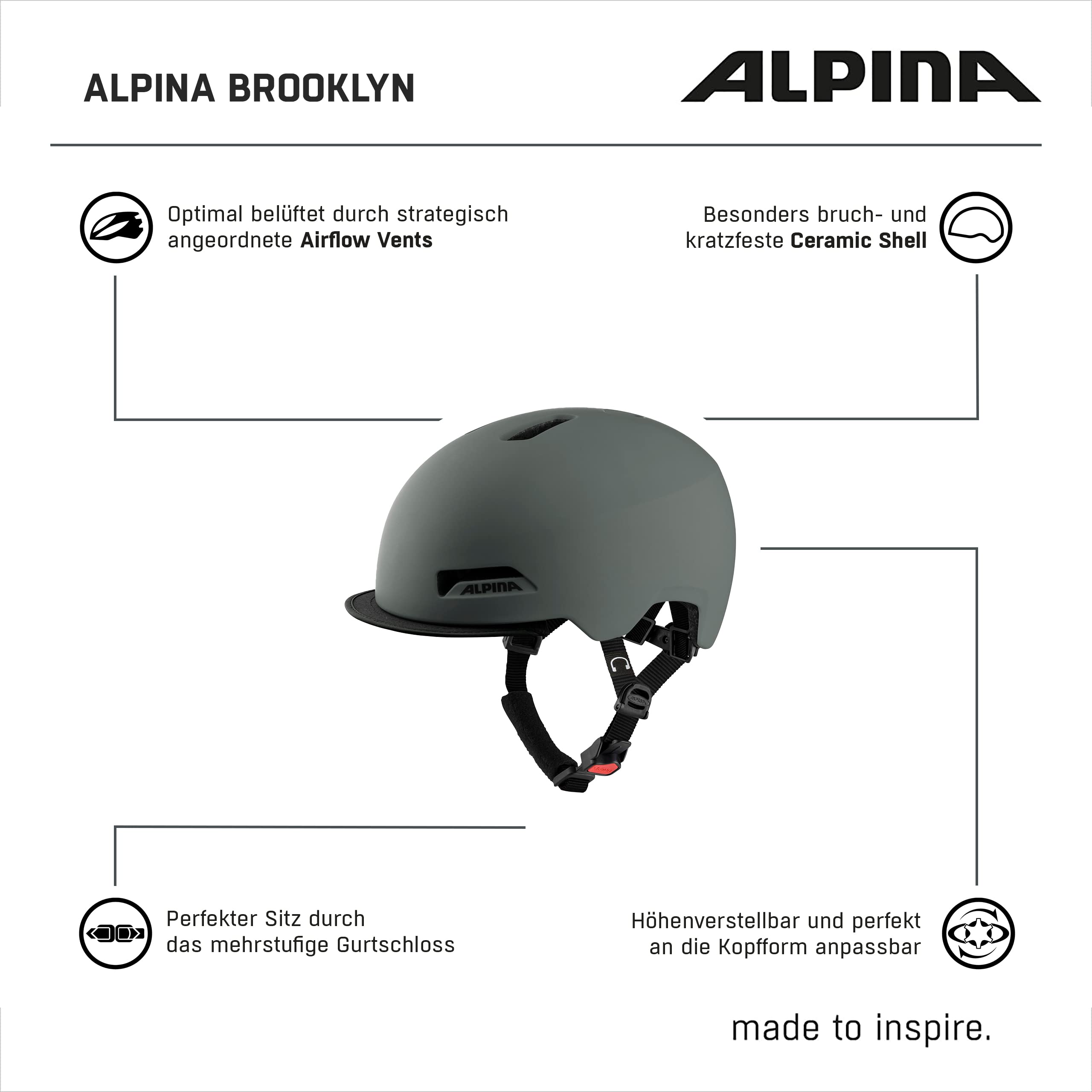ALPINA Brooklyn Helm 2023 Moon Grey Peach