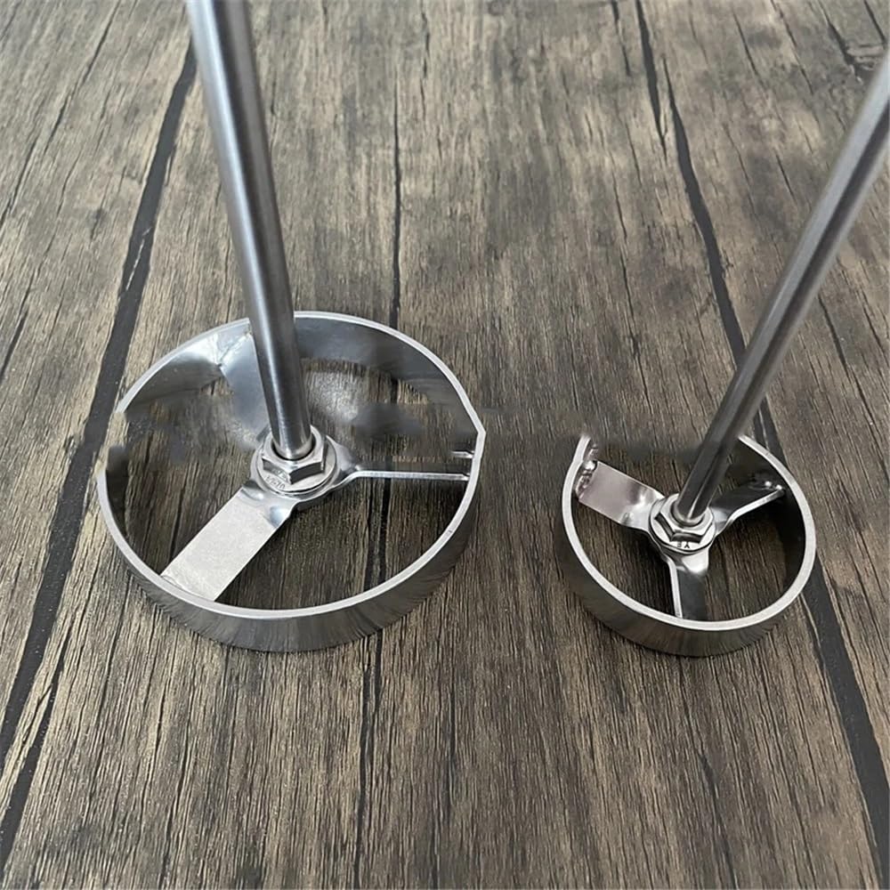 Agitatori per macchine di dispersione, Set di pale for turbina con agitatore sopraelevato in acciaio inossidabile 304, diverse dimensioni(60x8x200mm)